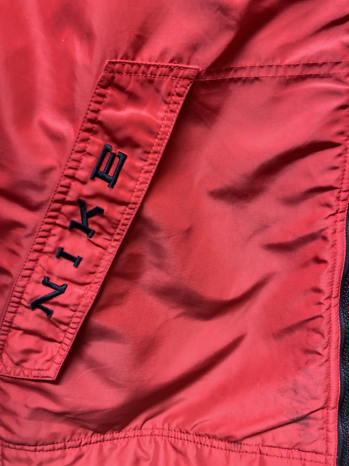 Nike × Vintage 90's NIKE BIG LOGO EMBROIDERY SPELLOUT JACKET WITH HOODIES Size US L / EU 52-54 / 3 - 9 Thumbnail