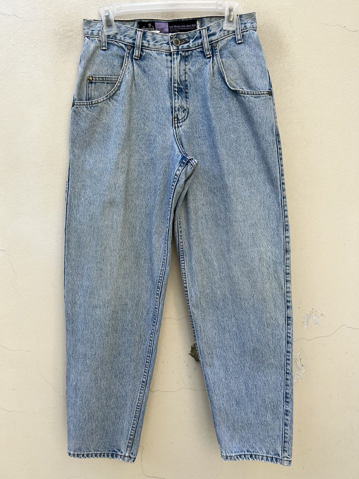 Levi's Vintage 1991 Levi’s Silvertab Light Blue Denim Baggy Jeans Size US 29 - 6 Thumbnail