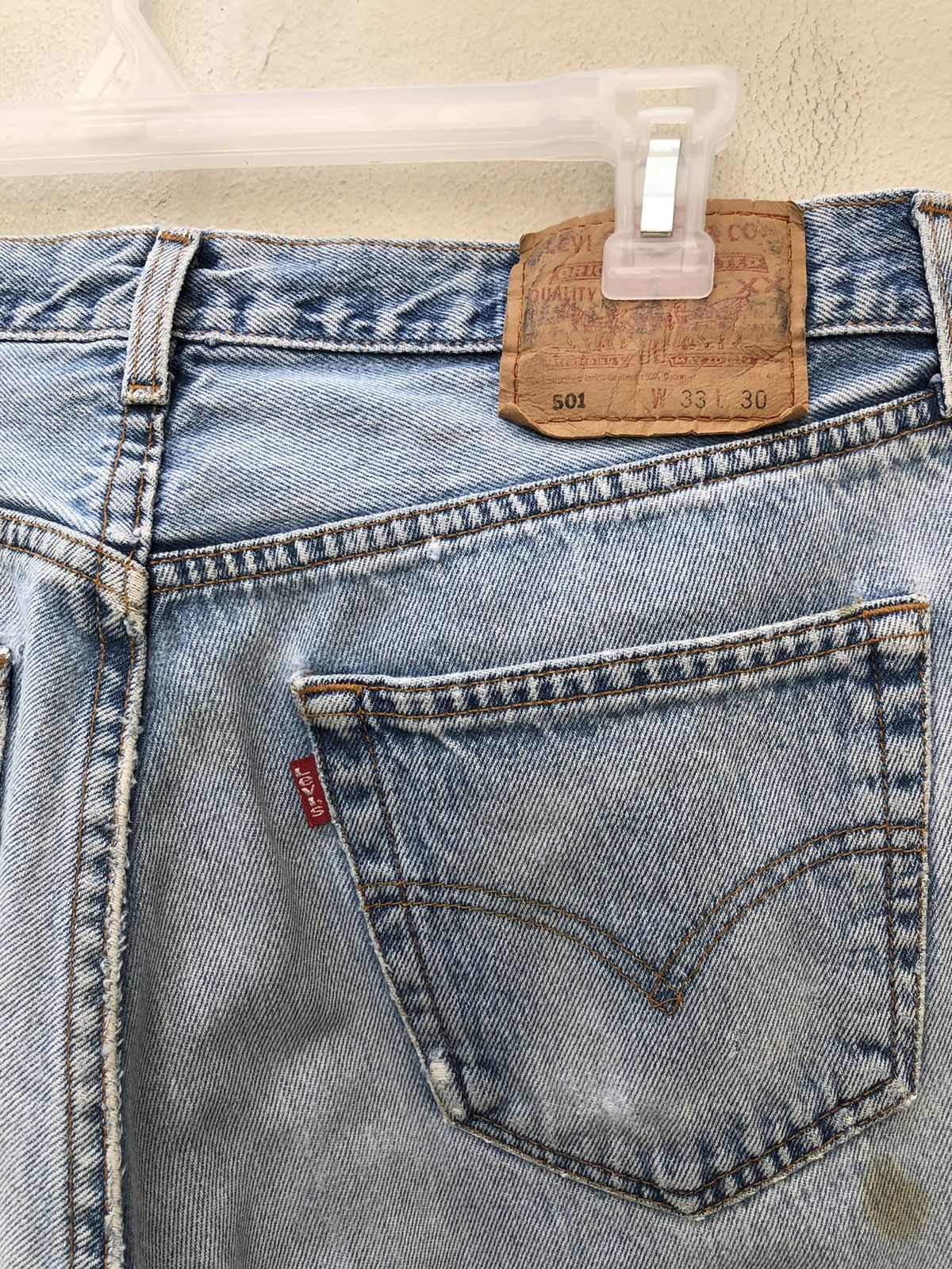 Levi's Vintage 2000s Levi’s 501 Jeans Distressed Released Hem Denim Size US 32 / EU 48 - 20 Thumbnail