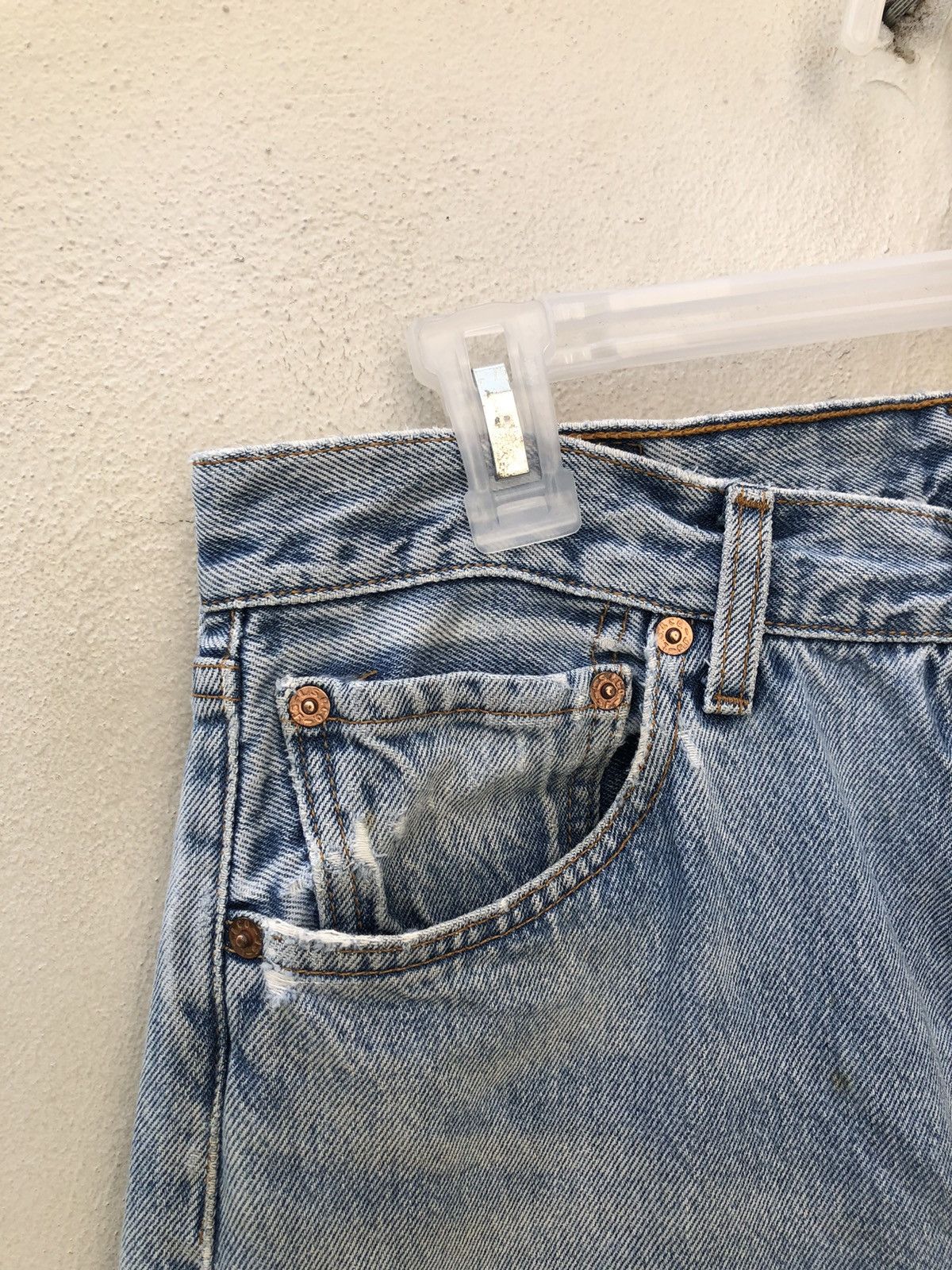 Levi's Vintage 2000s Levi’s 501 Jeans Distressed Released Hem Denim Size US 32 / EU 48 - 3 Thumbnail