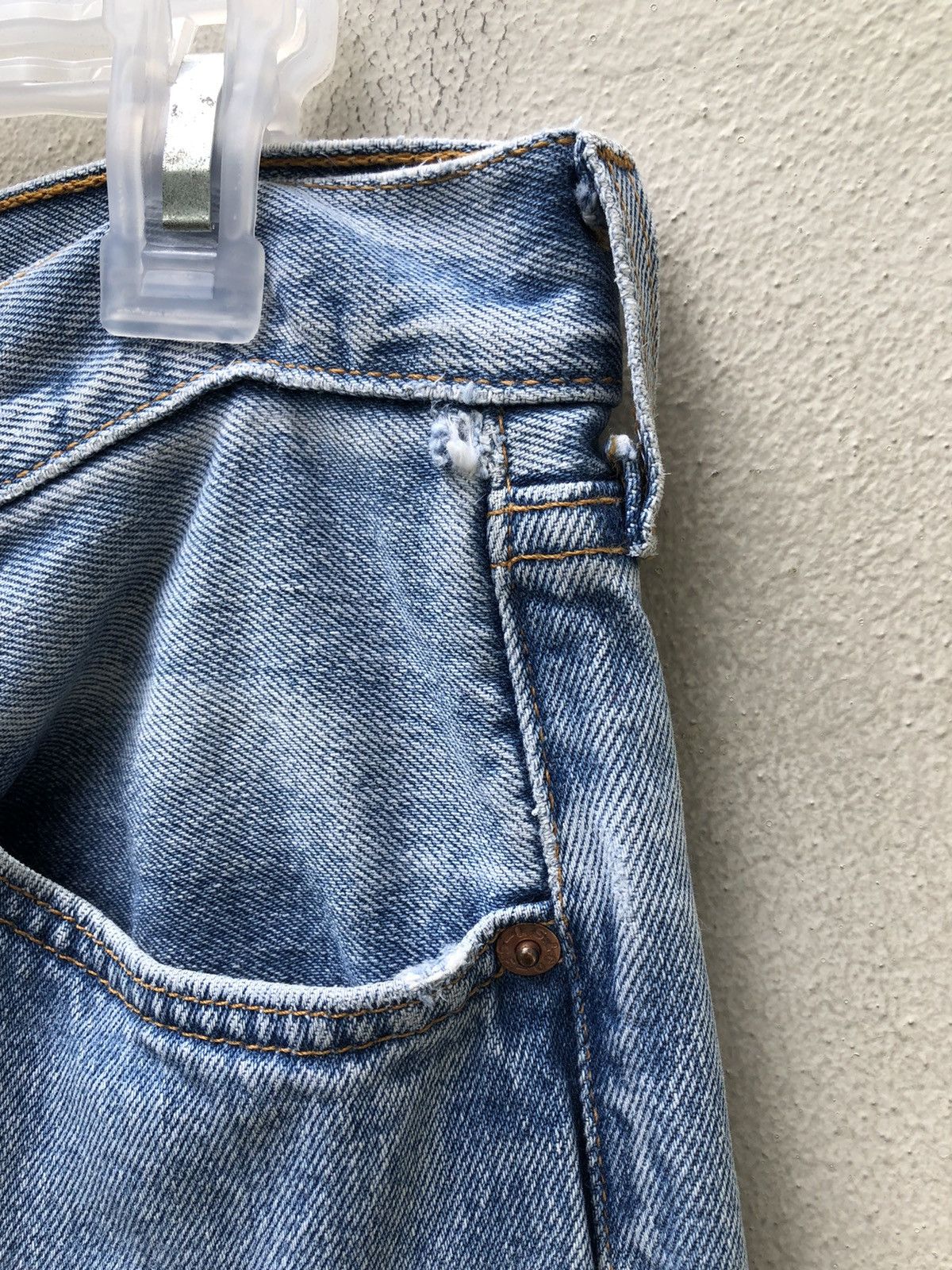 Levi's 90s Levi’s 501 Jeans Usa Distressed Denim Release Hem Size US 31 - 5 Thumbnail