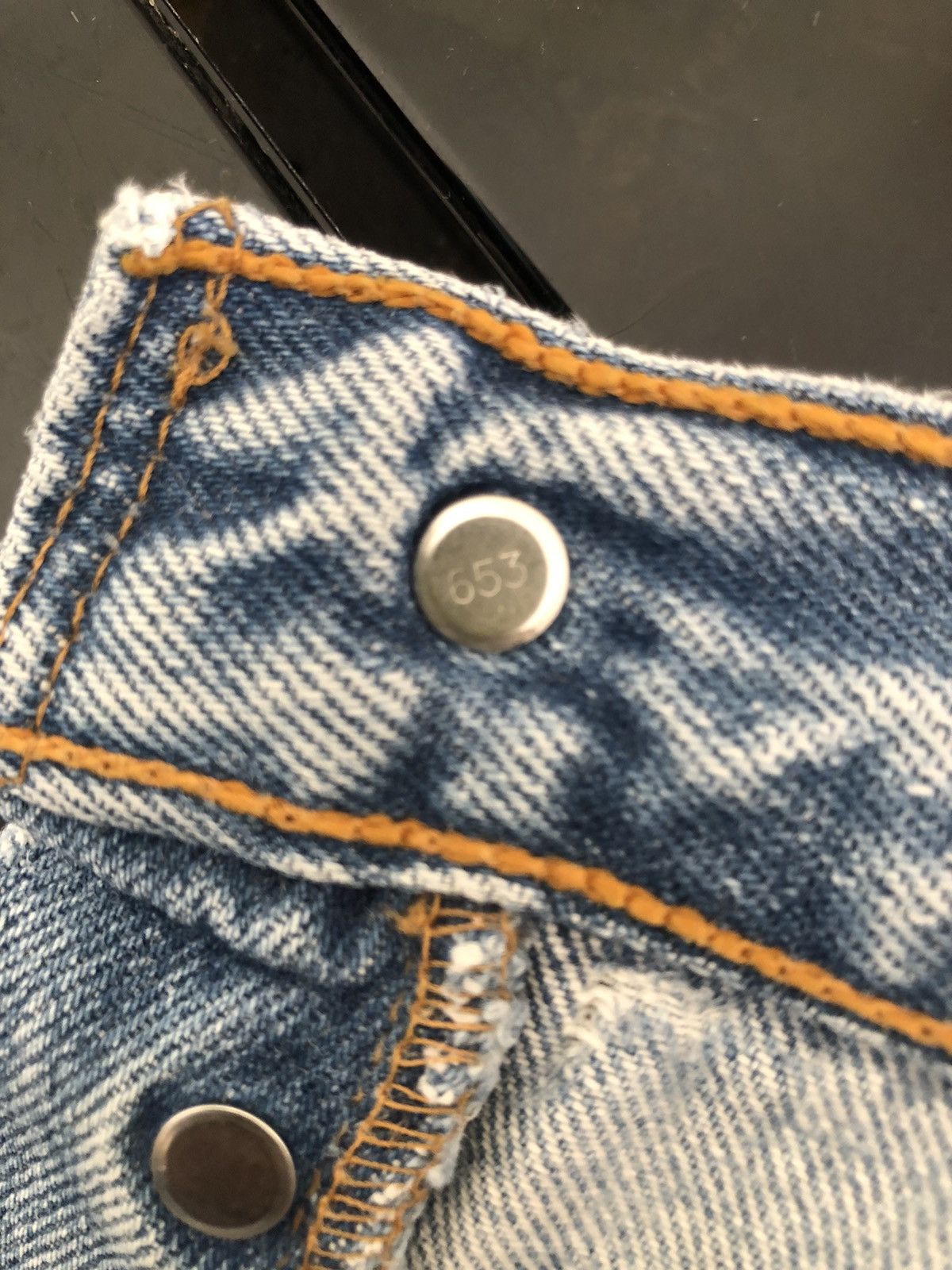 Levi's 90s Levi’s 501 Jeans Usa Distressed Denim Release Hem Size US 31 - 23 Thumbnail