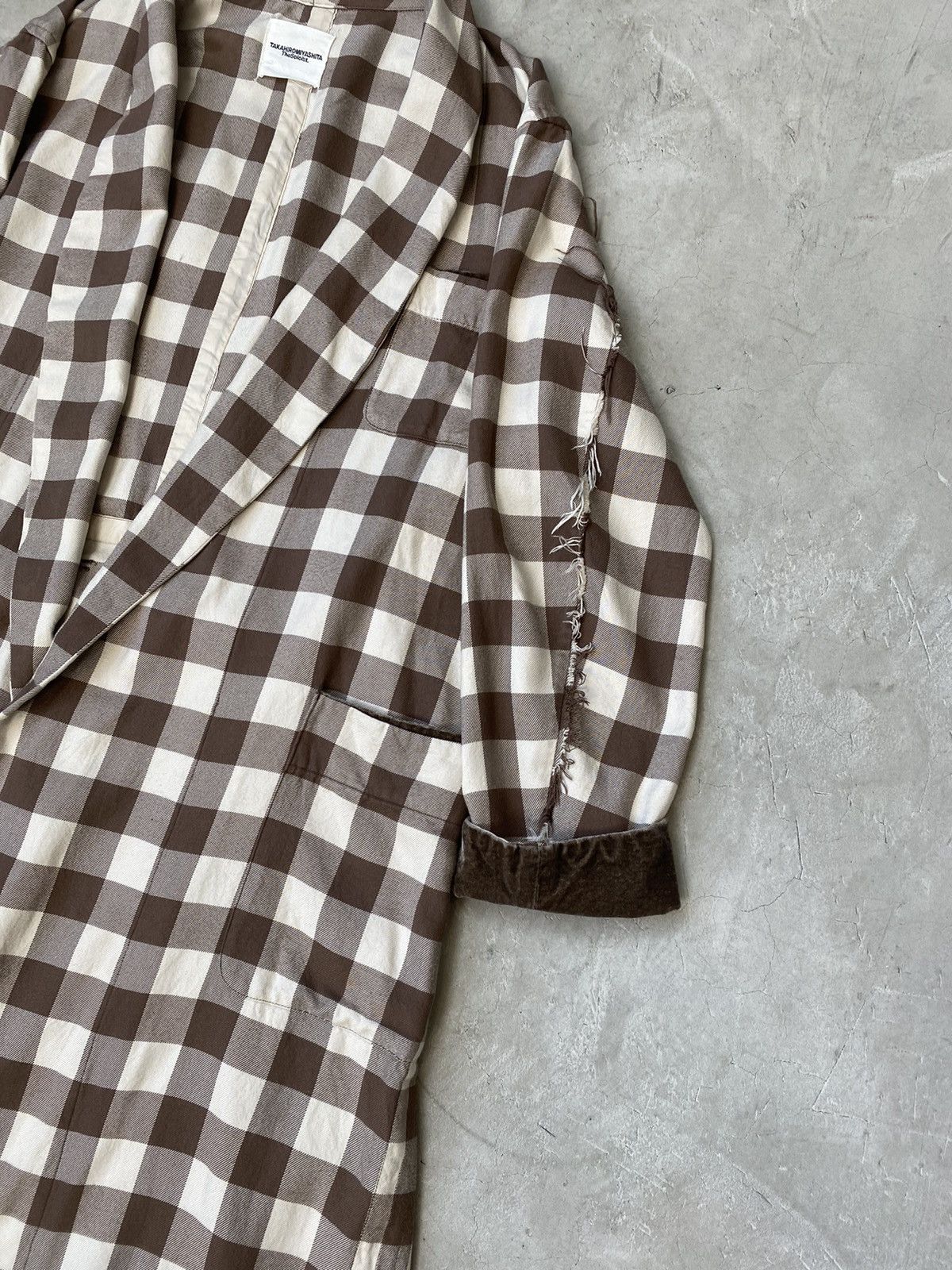 Takahiromiyashita The Soloist. Soloist Silk Plaid-Checkered Robe Size US M / EU 48-50 / 2 - 2 Thumbnail