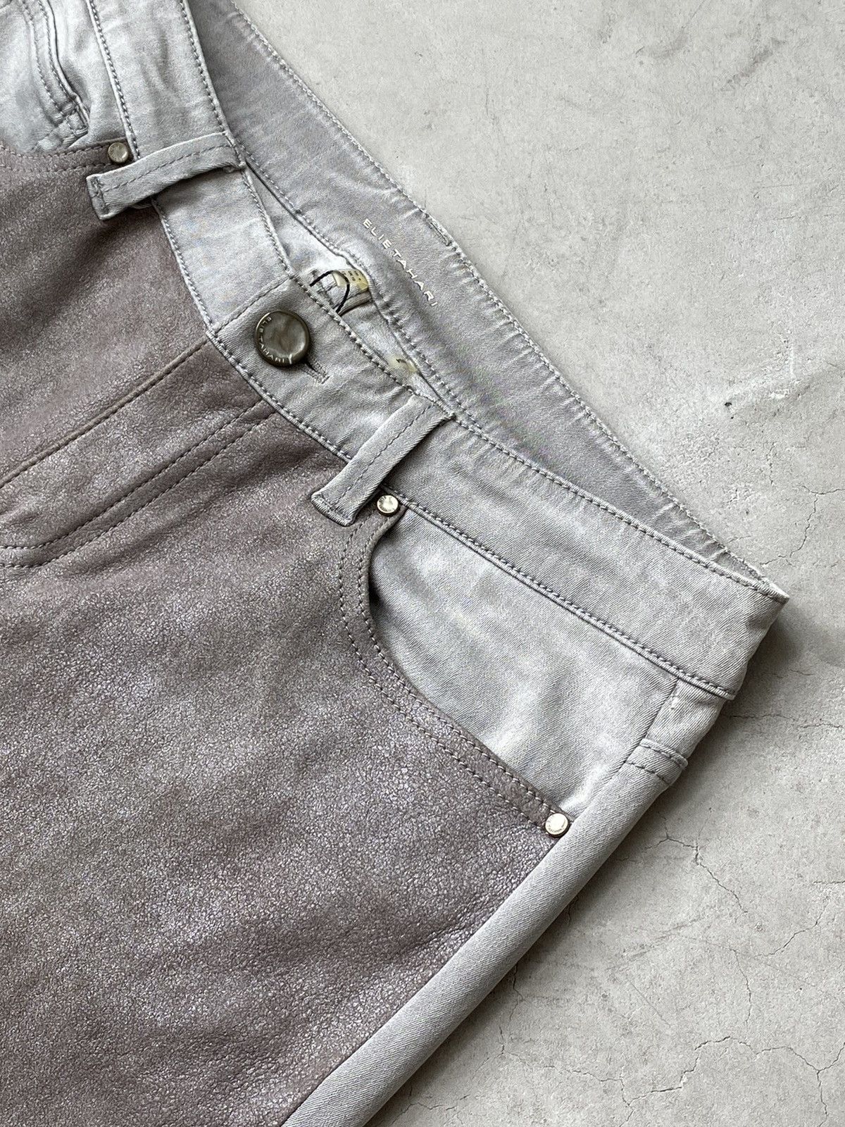 Elie Tahari Elie Tahari Leather Hybrid Pants Size US 30 / EU 46 - 6 Thumbnail