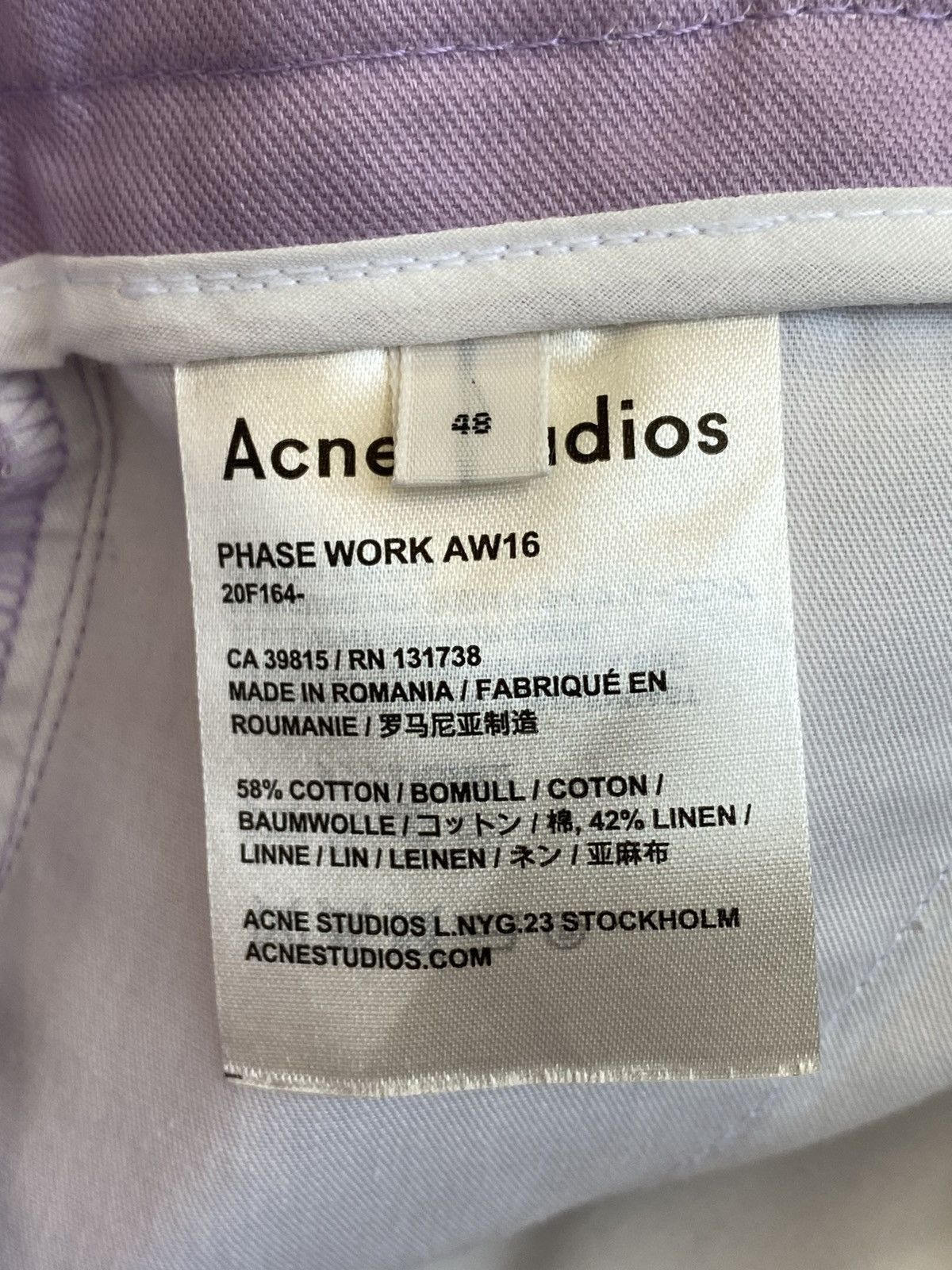 Acne Studios Acne Lilac Double Knee Work Pants Size US 32 / EU 48 - 9 Thumbnail