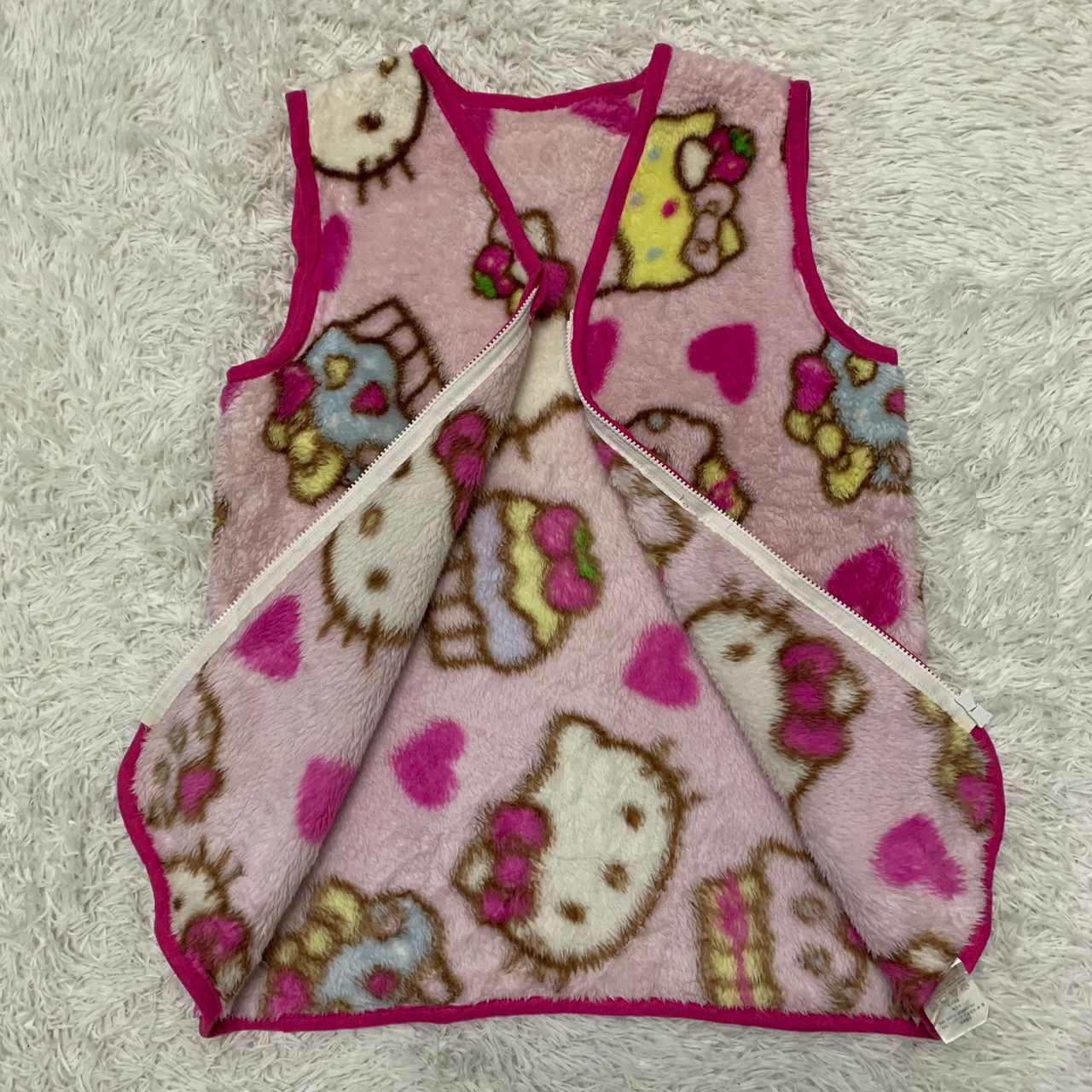 Anime Hello Kitty Sanrio Fleece Zip Vest Size US S / EU 44-46 / 1 - 3 Thumbnail