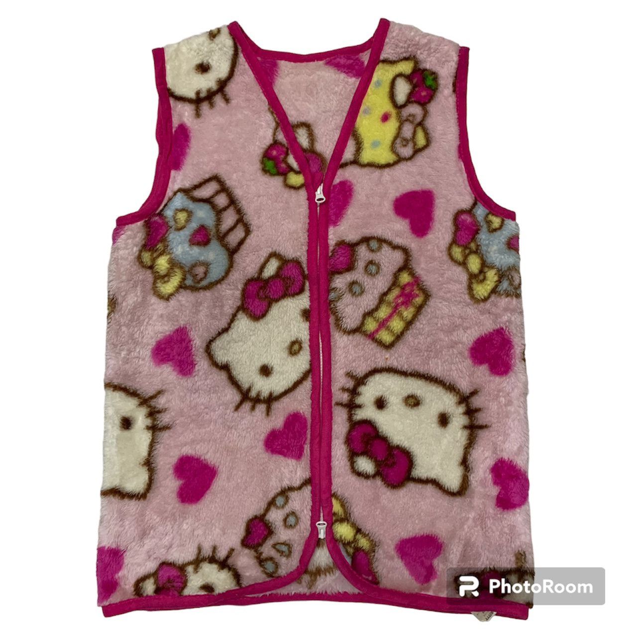 Anime Hello Kitty Sanrio Fleece Zip Vest Size US S / EU 44-46 / 1 - 1 Thumbnail