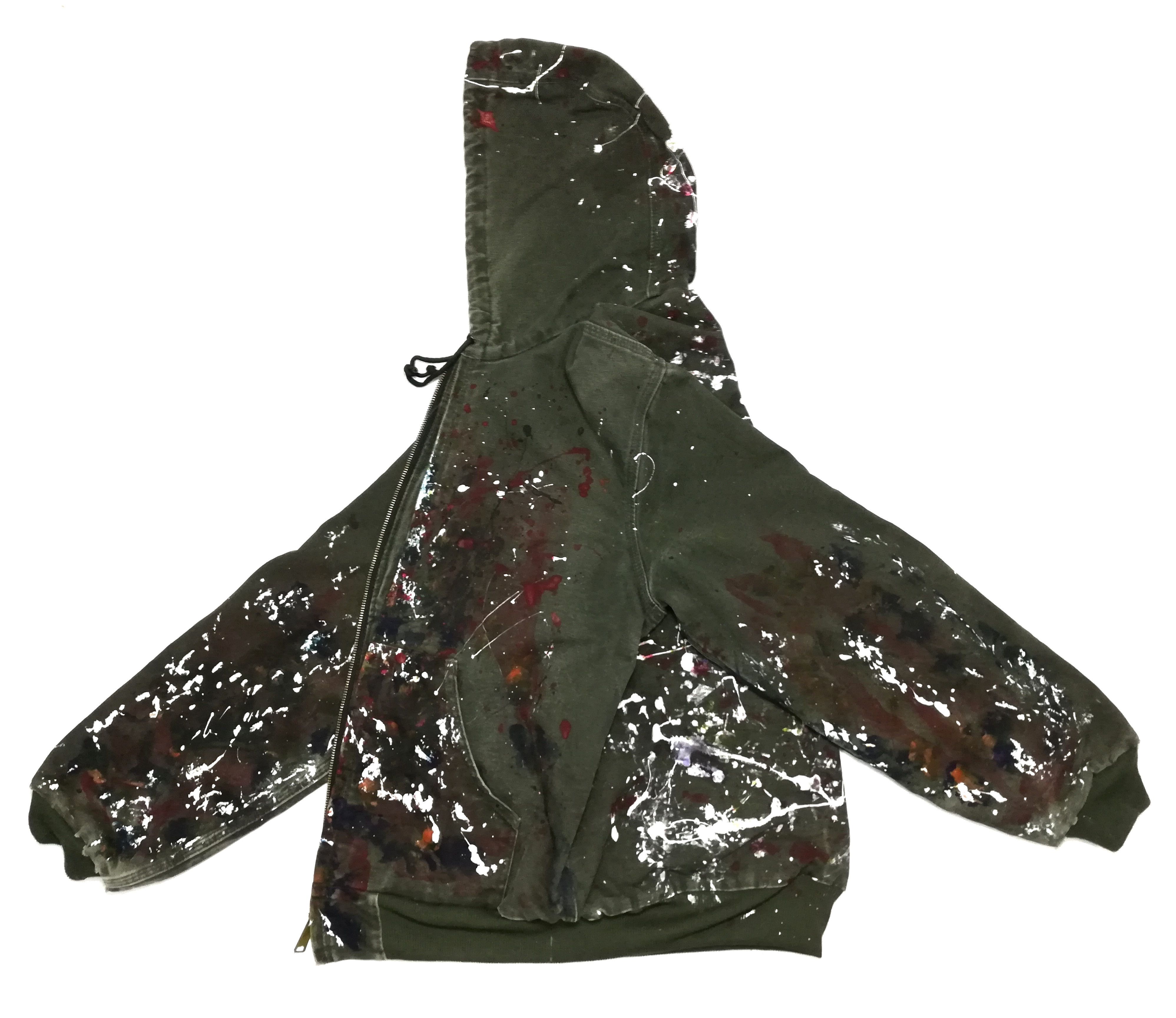 Carhartt × Carhartt Wip 🔥Customize Carhartt Paint Splatter Distressed Hoodie Jacke Size US M / EU 48-50 / 2 - 13 Thumbnail