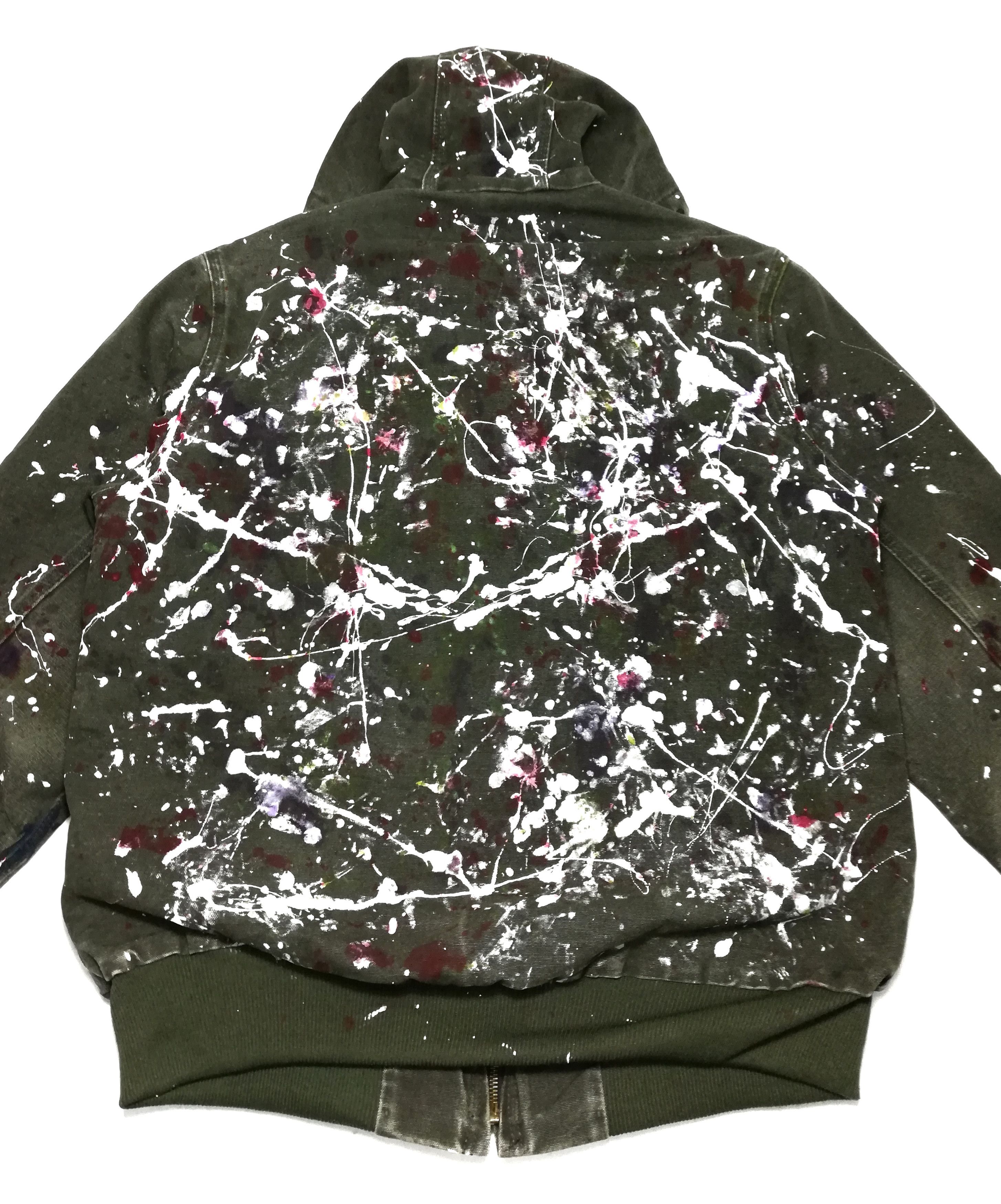 Carhartt × Carhartt Wip 🔥Customize Carhartt Paint Splatter Distressed Hoodie Jacke Size US M / EU 48-50 / 2 - 16 Thumbnail