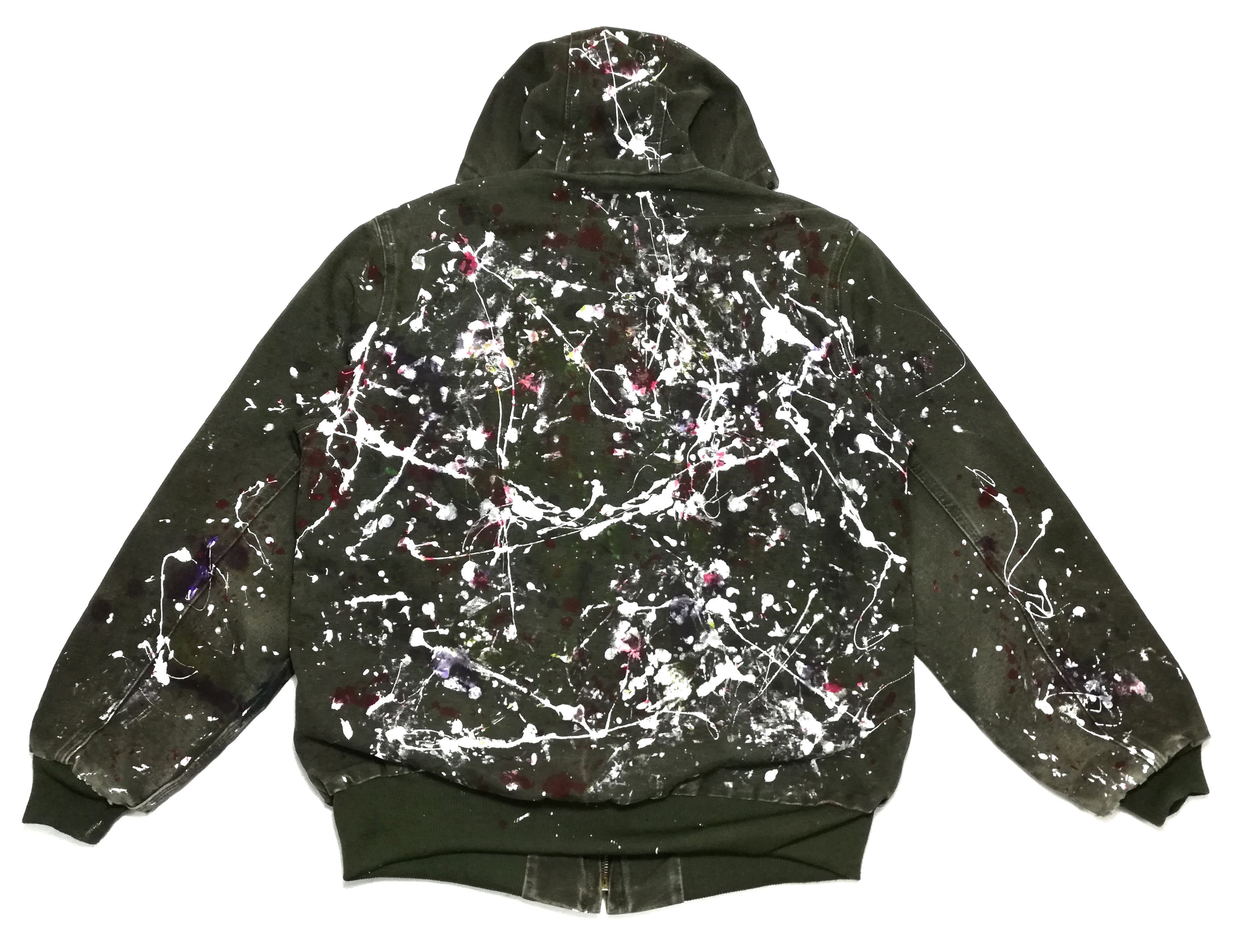 Carhartt × Carhartt Wip 🔥Customize Carhartt Paint Splatter Distressed Hoodie Jacke Size US M / EU 48-50 / 2 - 15 Thumbnail