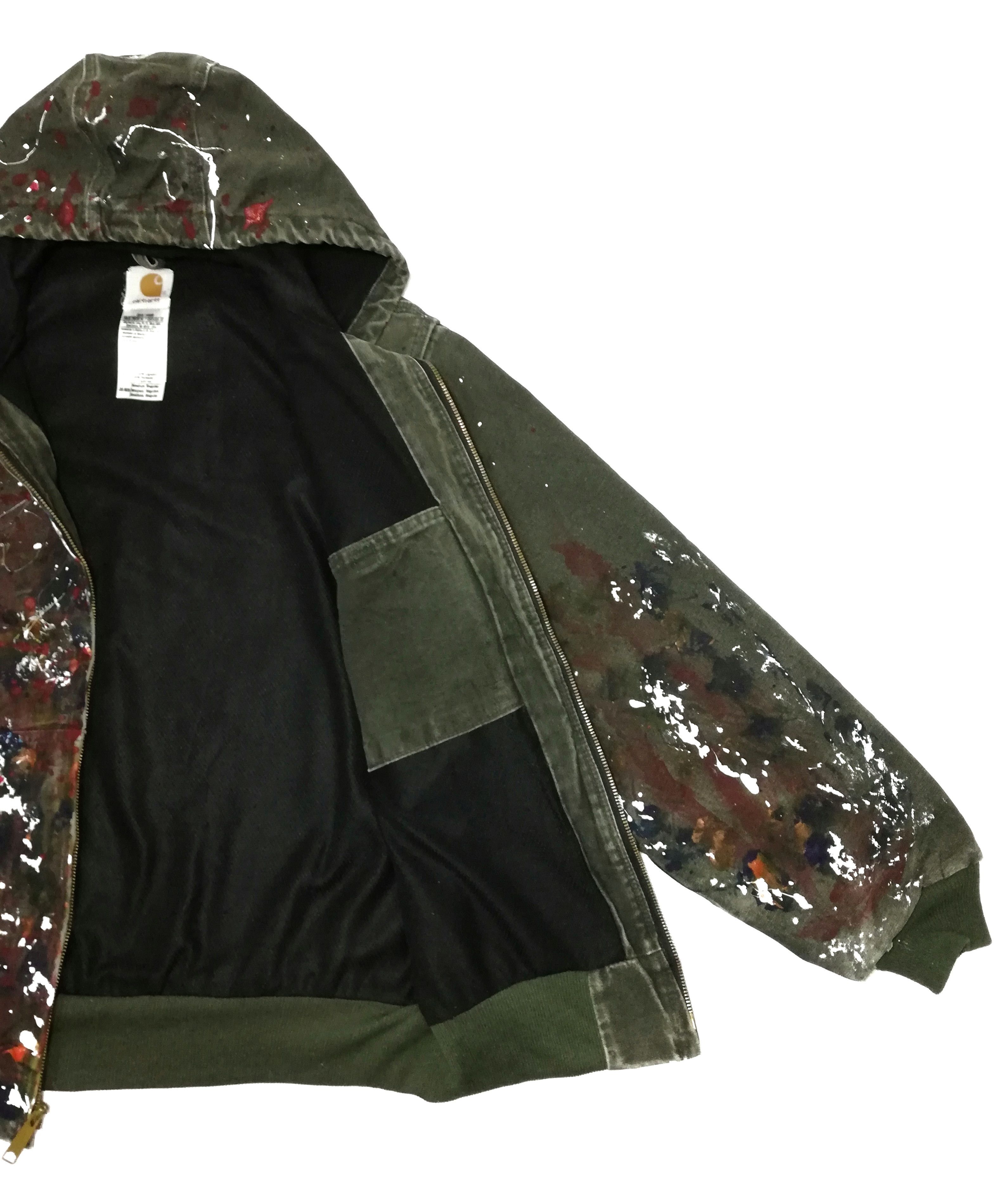 Carhartt × Carhartt Wip 🔥Customize Carhartt Paint Splatter Distressed Hoodie Jacke Size US M / EU 48-50 / 2 - 7 Thumbnail