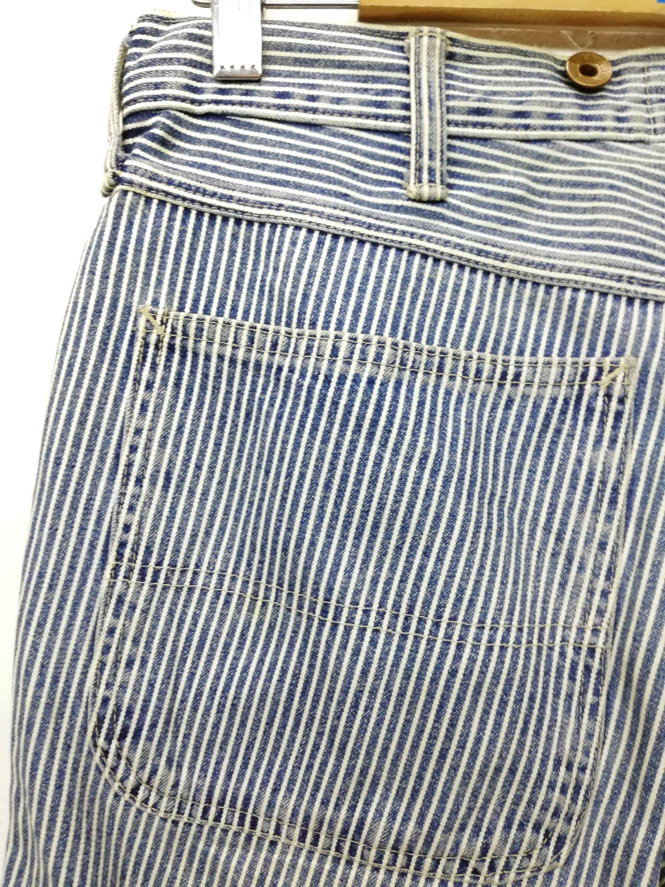 Japanese Brand × Vintage 🔥SUMMER SALE 🇯🇵 Blue Way Hickory Stripe Work Wear Pants Size US 31 - 12 Thumbnail