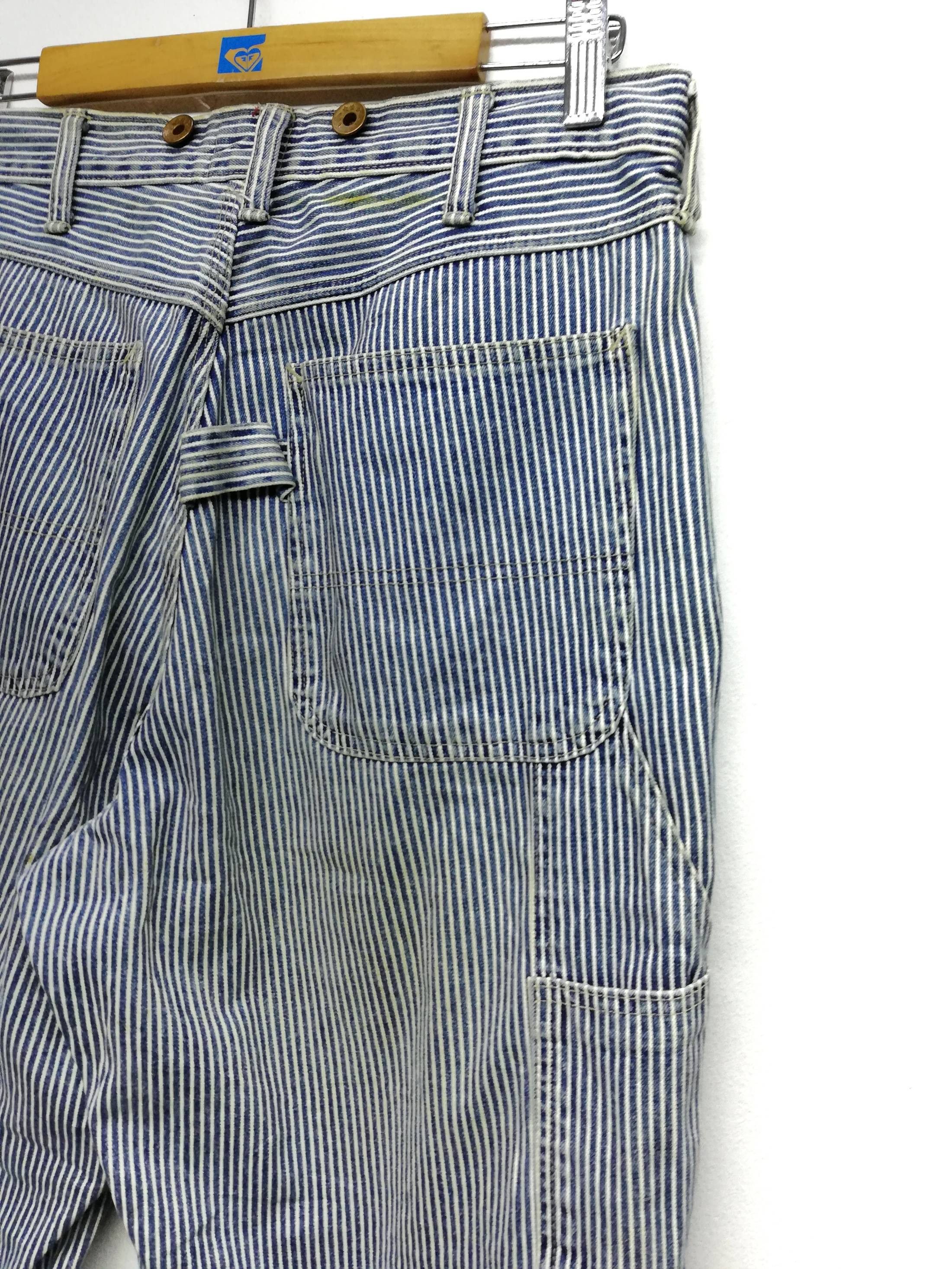 Japanese Brand × Vintage 🔥SUMMER SALE 🇯🇵 Blue Way Hickory Stripe Work Wear Pants Size US 31 - 13 Thumbnail