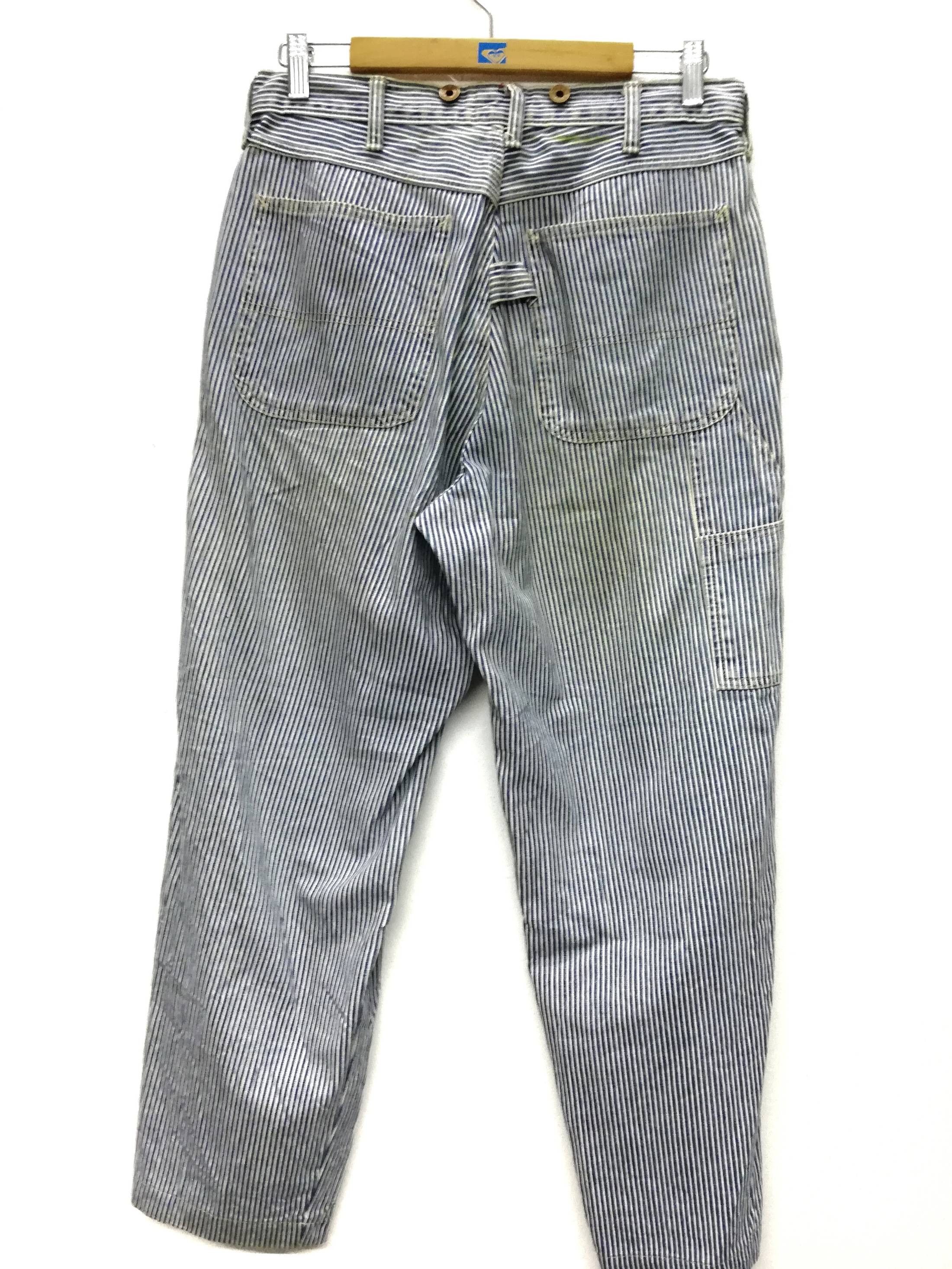 Japanese Brand × Vintage 🔥SUMMER SALE 🇯🇵 Blue Way Hickory Stripe Work Wear Pants Size US 31 - 9 Thumbnail