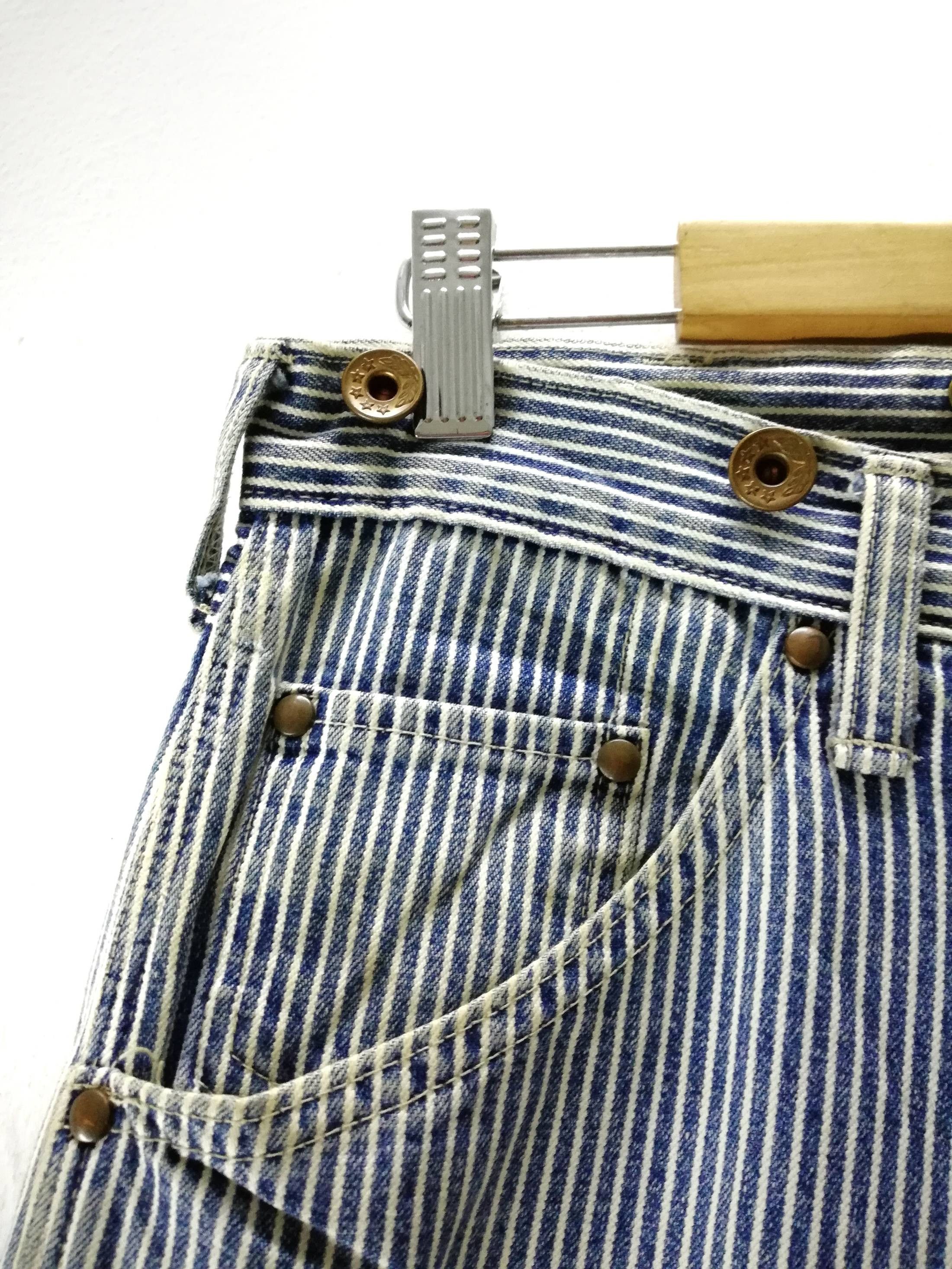 Japanese Brand × Vintage 🔥SUMMER SALE 🇯🇵 Blue Way Hickory Stripe Work Wear Pants Size US 31 - 4 Thumbnail