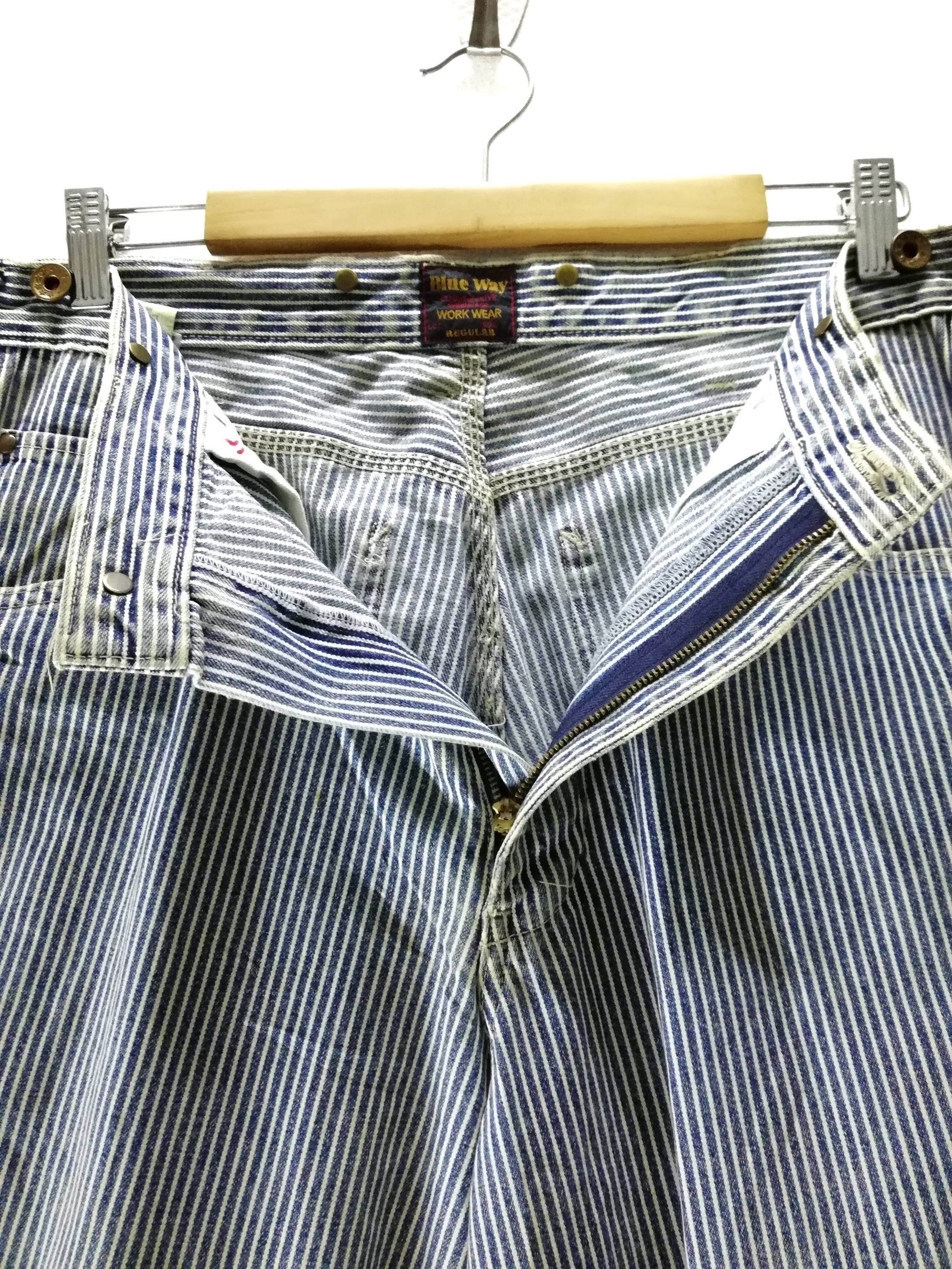 Japanese Brand × Vintage 🔥SUMMER SALE 🇯🇵 Blue Way Hickory Stripe Work Wear Pants Size US 31 - 3 Thumbnail