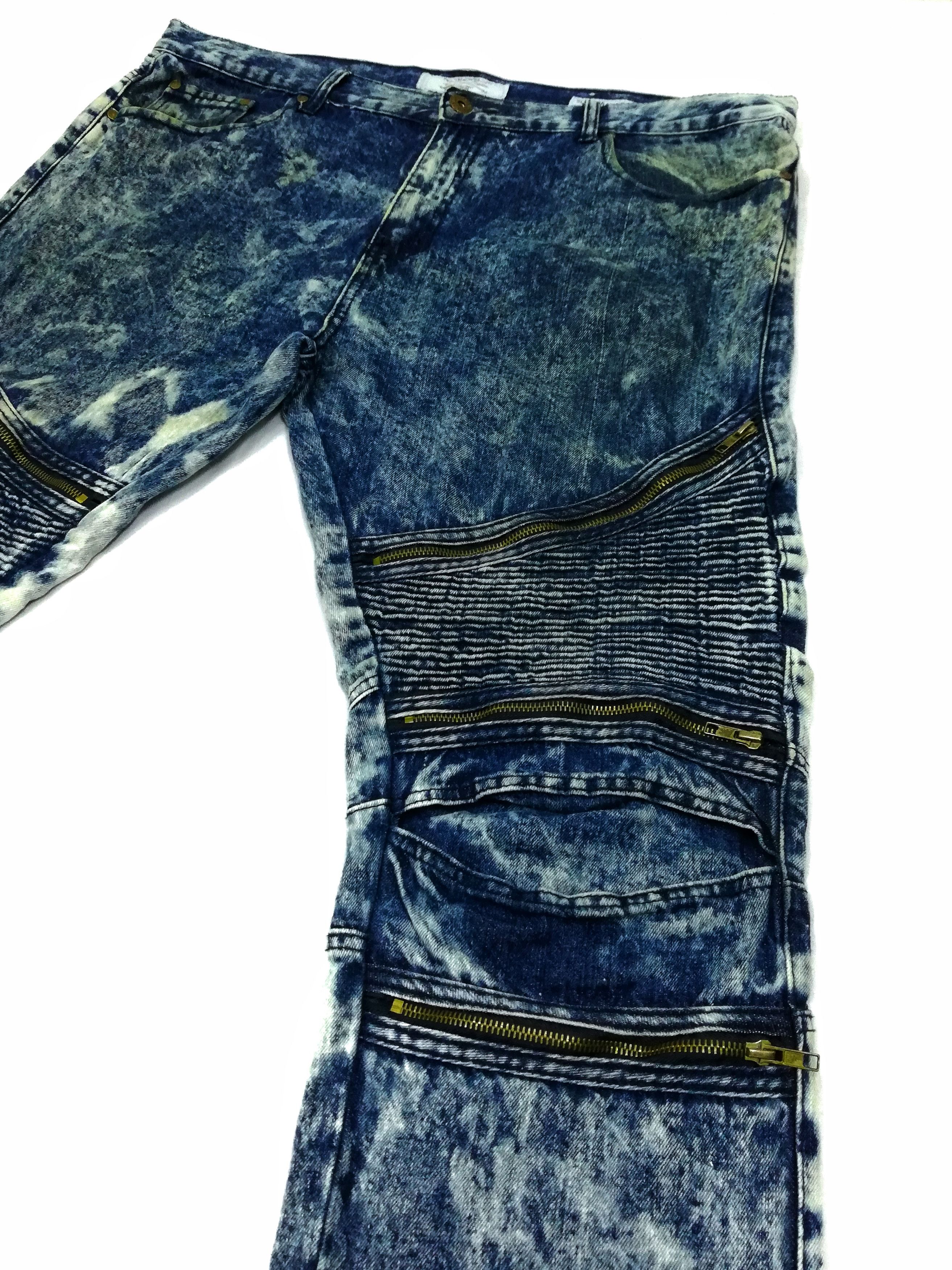 Designer × Japanese Brand 🔥Slim Straight Fit Asicwash Design Style Balmain Jeans🔥 Size US 40 / EU 56 - 8 Thumbnail