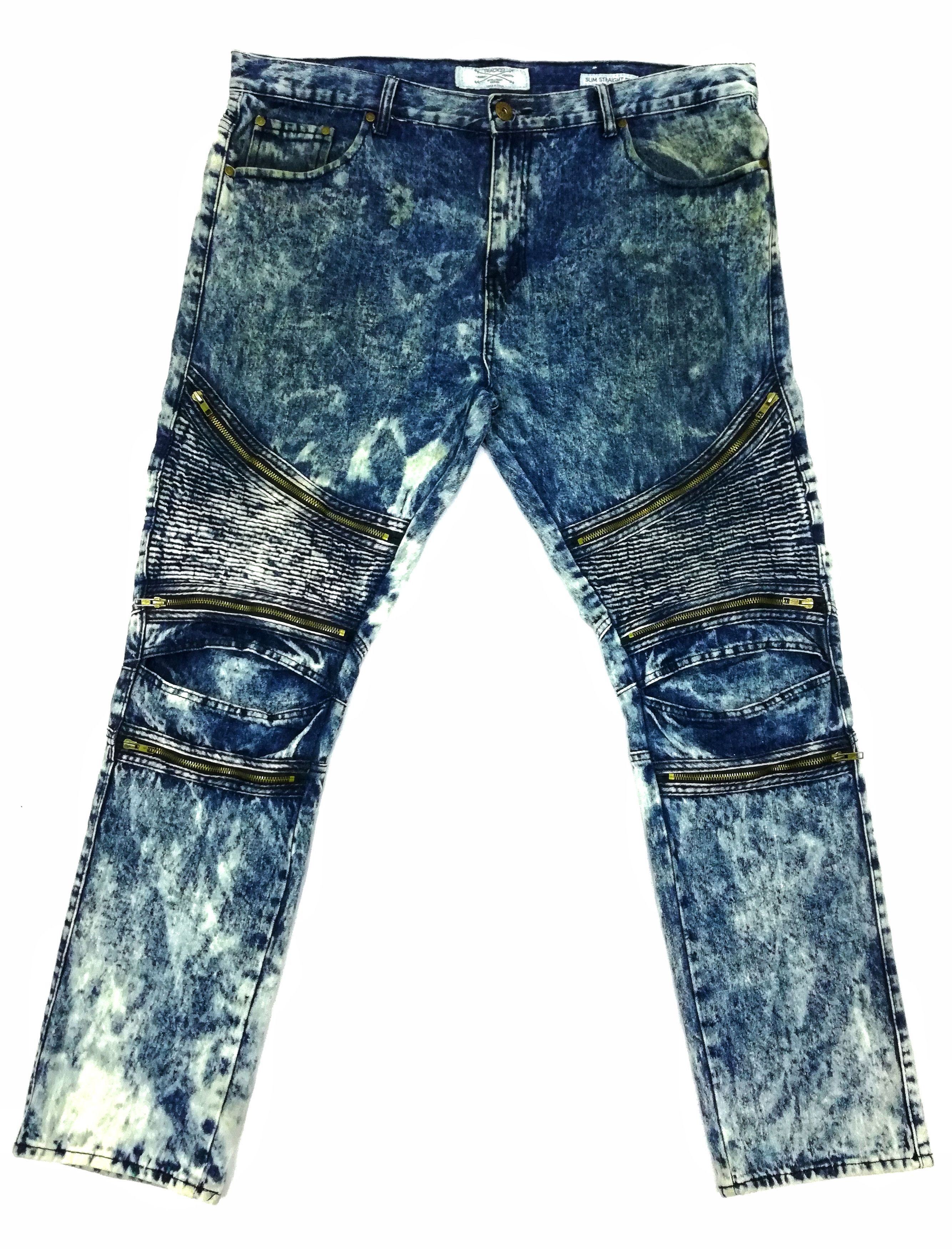 Designer × Japanese Brand 🔥Slim Straight Fit Asicwash Design Style Balmain Jeans🔥 Size US 40 / EU 56 - 2 Thumbnail