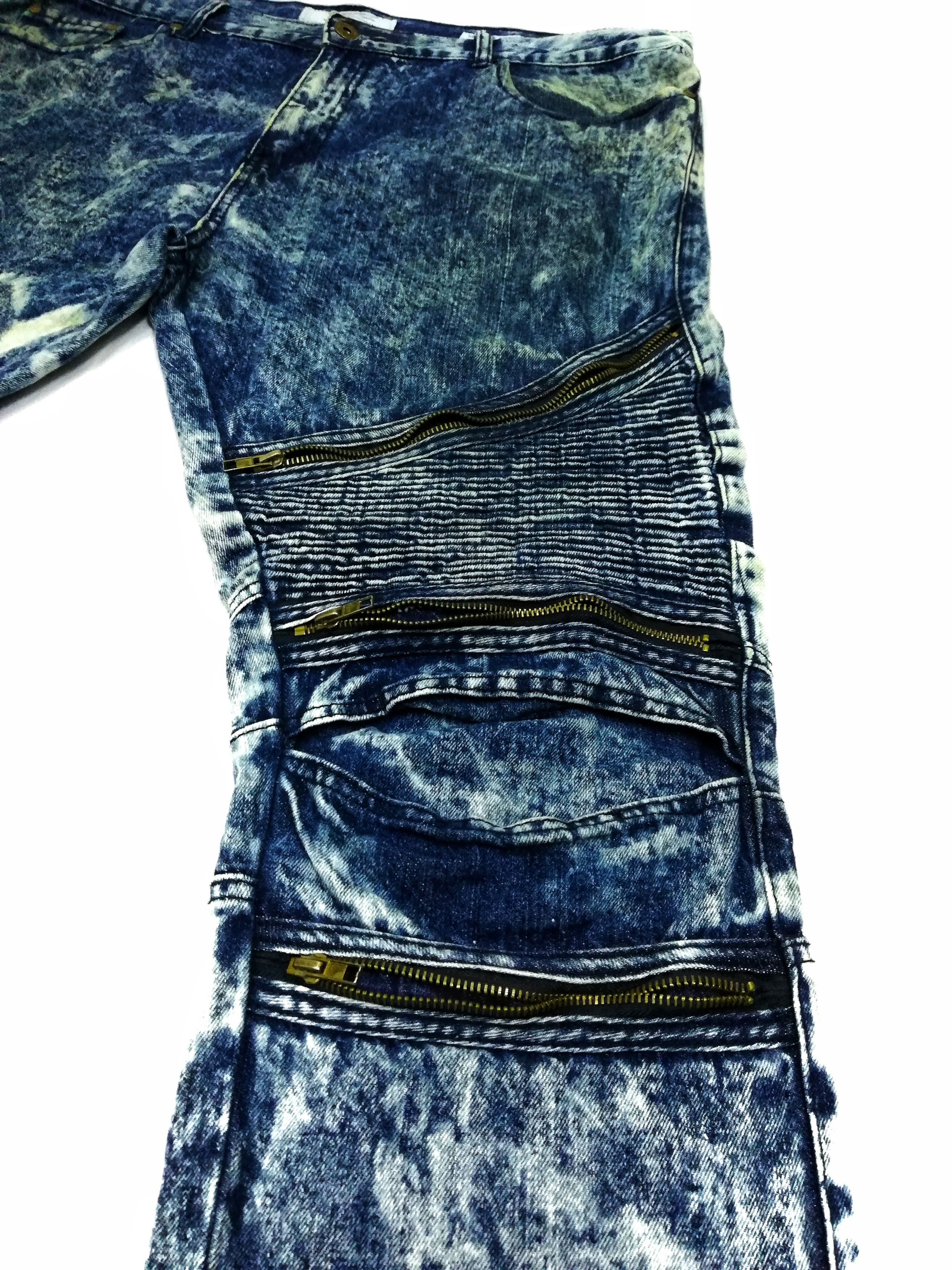 Designer × Japanese Brand 🔥Slim Straight Fit Asicwash Design Style Balmain Jeans🔥 Size US 40 / EU 56 - 9 Thumbnail