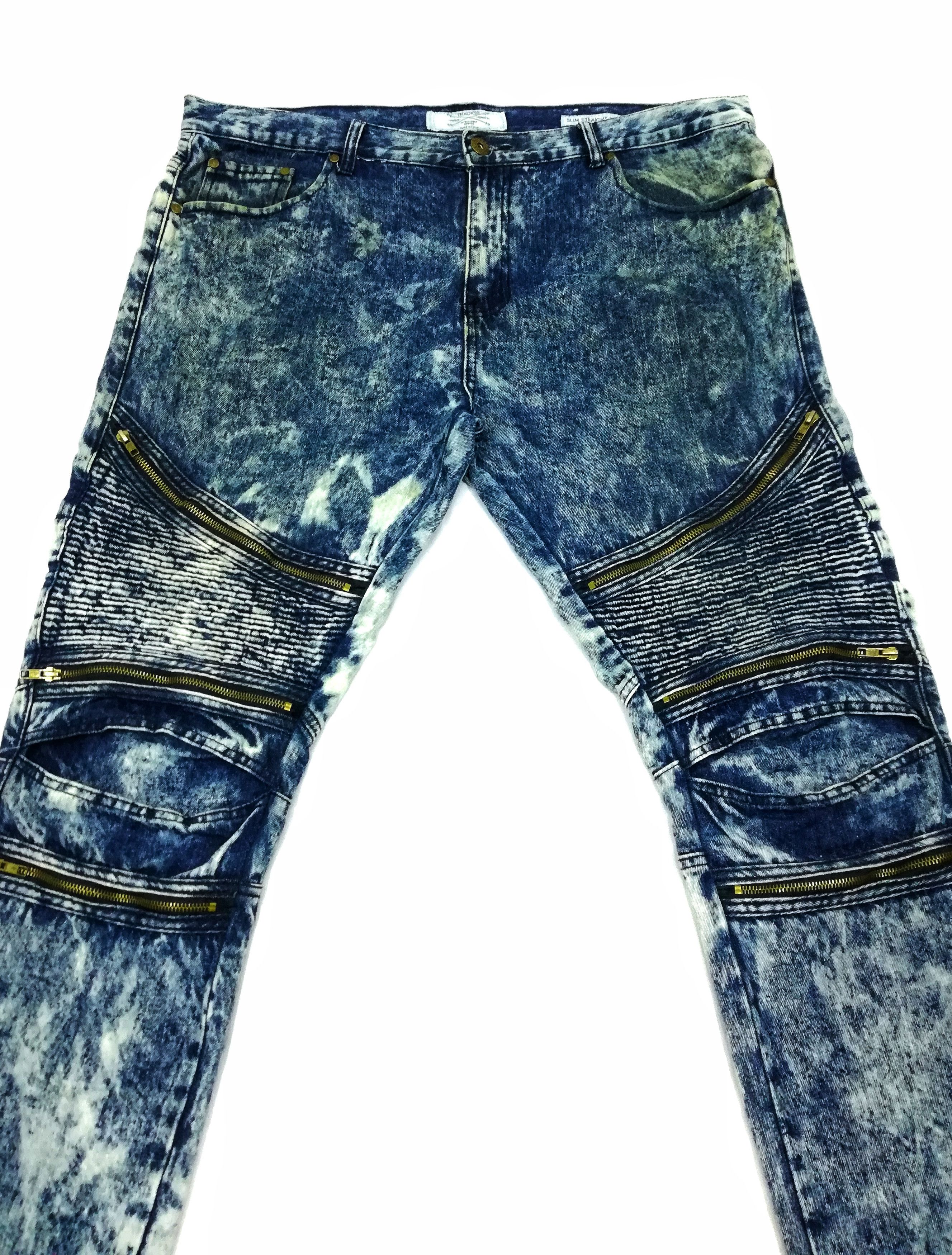 Designer × Japanese Brand 🔥Slim Straight Fit Asicwash Design Style Balmain Jeans🔥 Size US 40 / EU 56 - 5 Thumbnail
