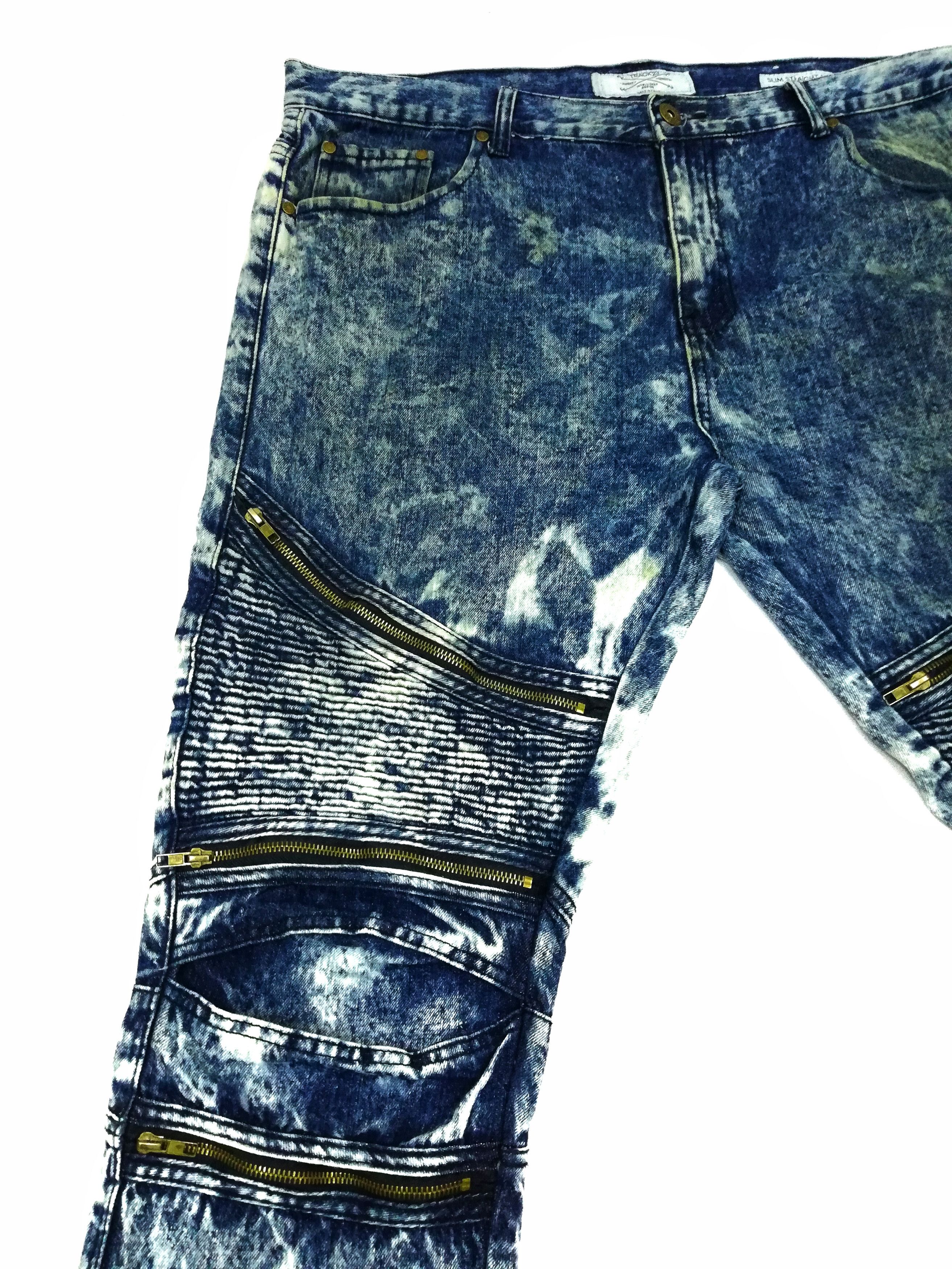 Designer × Japanese Brand 🔥Slim Straight Fit Asicwash Design Style Balmain Jeans🔥 Size US 40 / EU 56 - 10 Thumbnail