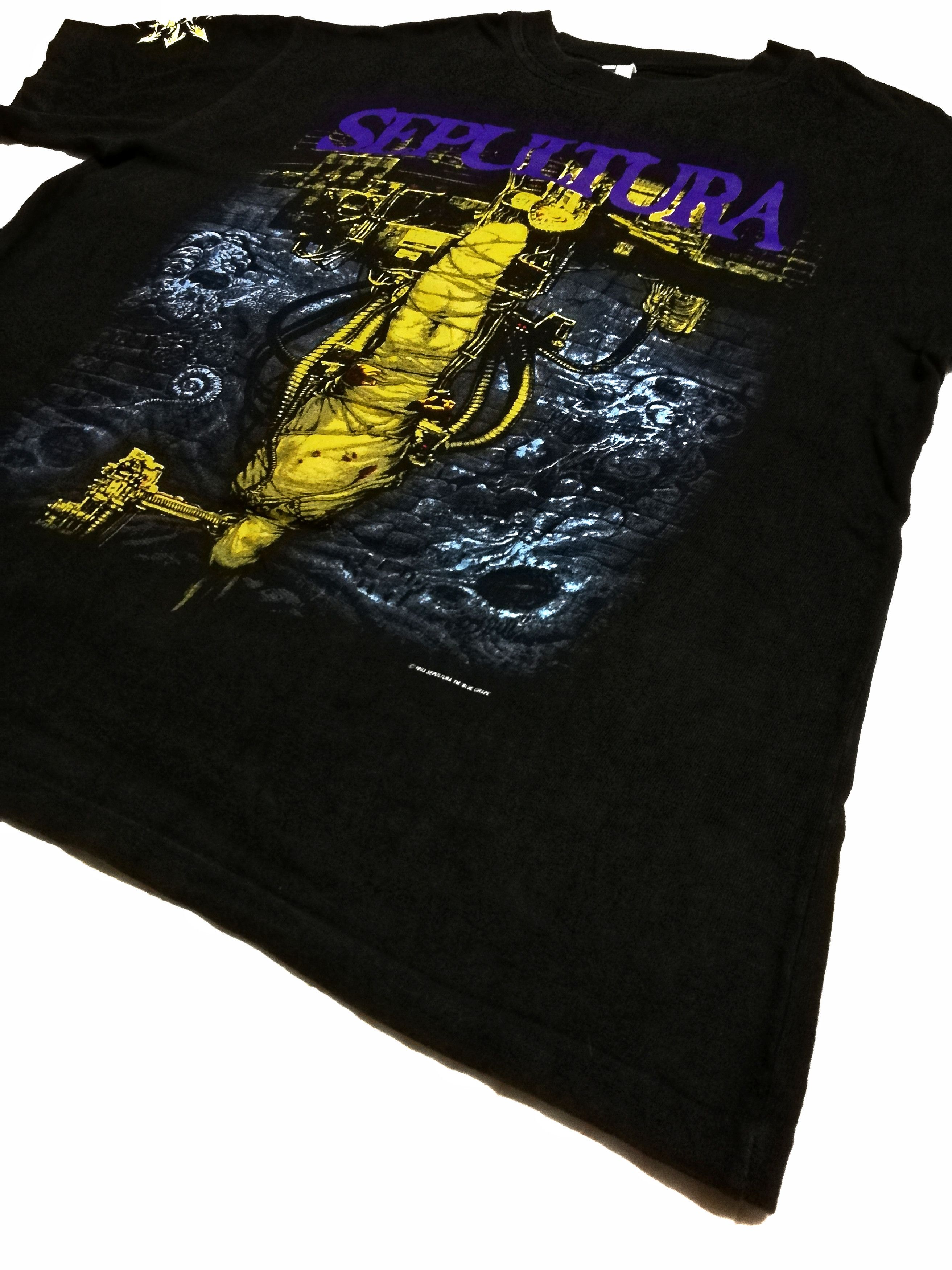 Band Tees 🔥HEAT 1993 - 1994 Band Tees Sepultura Chaos AD World Tour Size US L / EU 52-54 / 3 - 3 Thumbnail