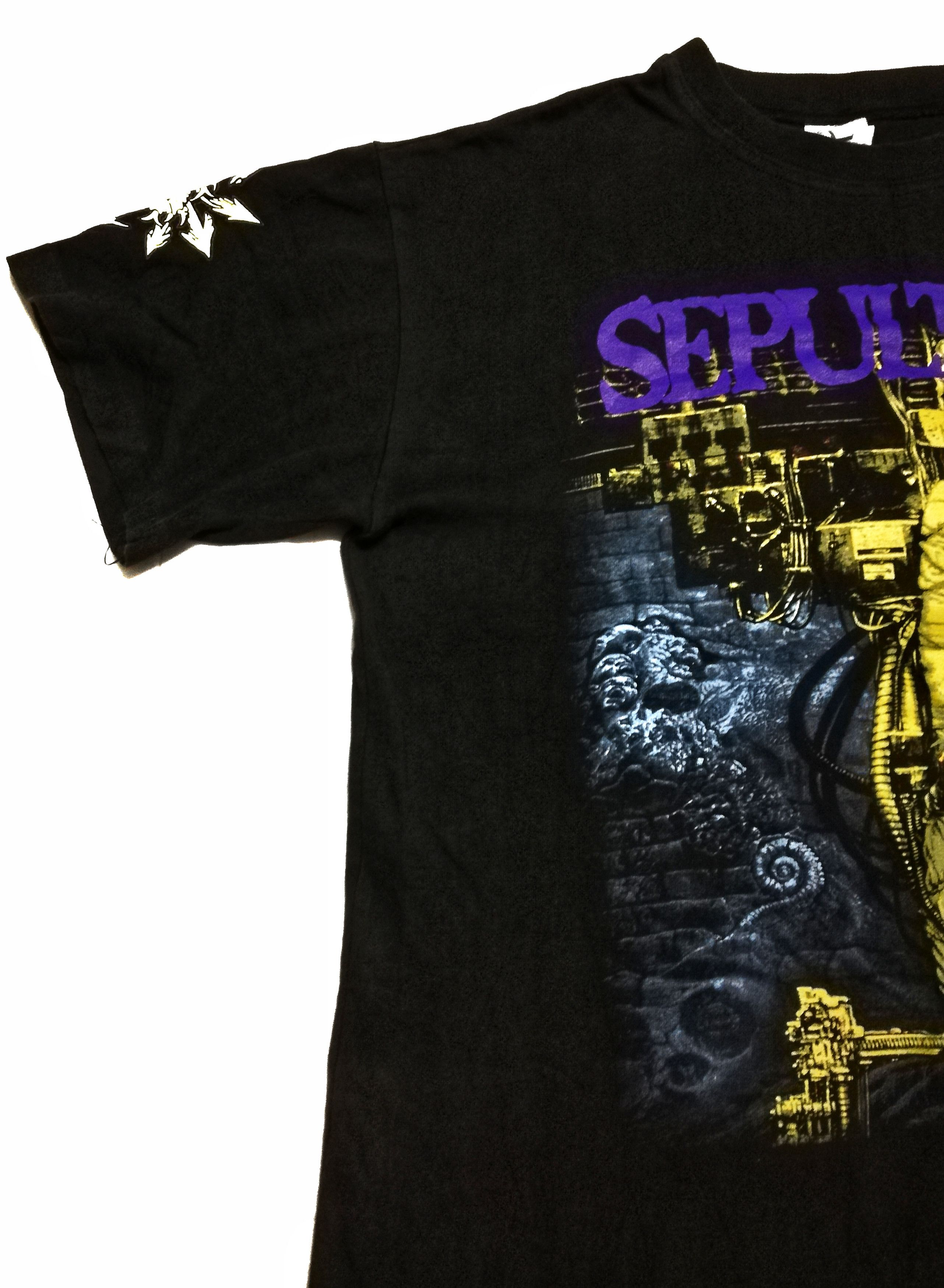 Band Tees 🔥HEAT 1993 - 1994 Band Tees Sepultura Chaos AD World Tour Size US L / EU 52-54 / 3 - 7 Thumbnail