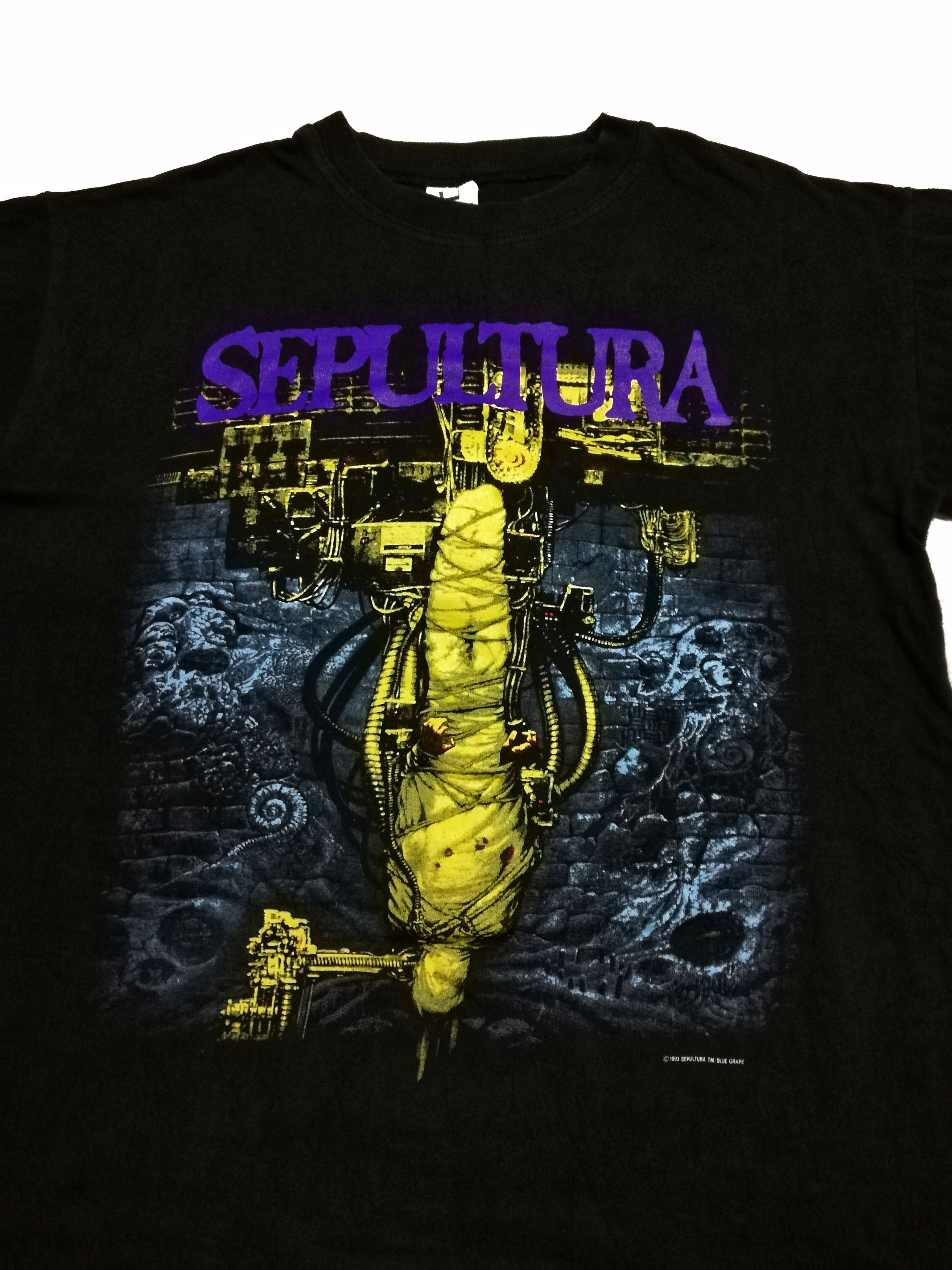 Band Tees 🔥HEAT 1993 - 1994 Band Tees Sepultura Chaos AD World Tour Size US L / EU 52-54 / 3 - 2 Thumbnail
