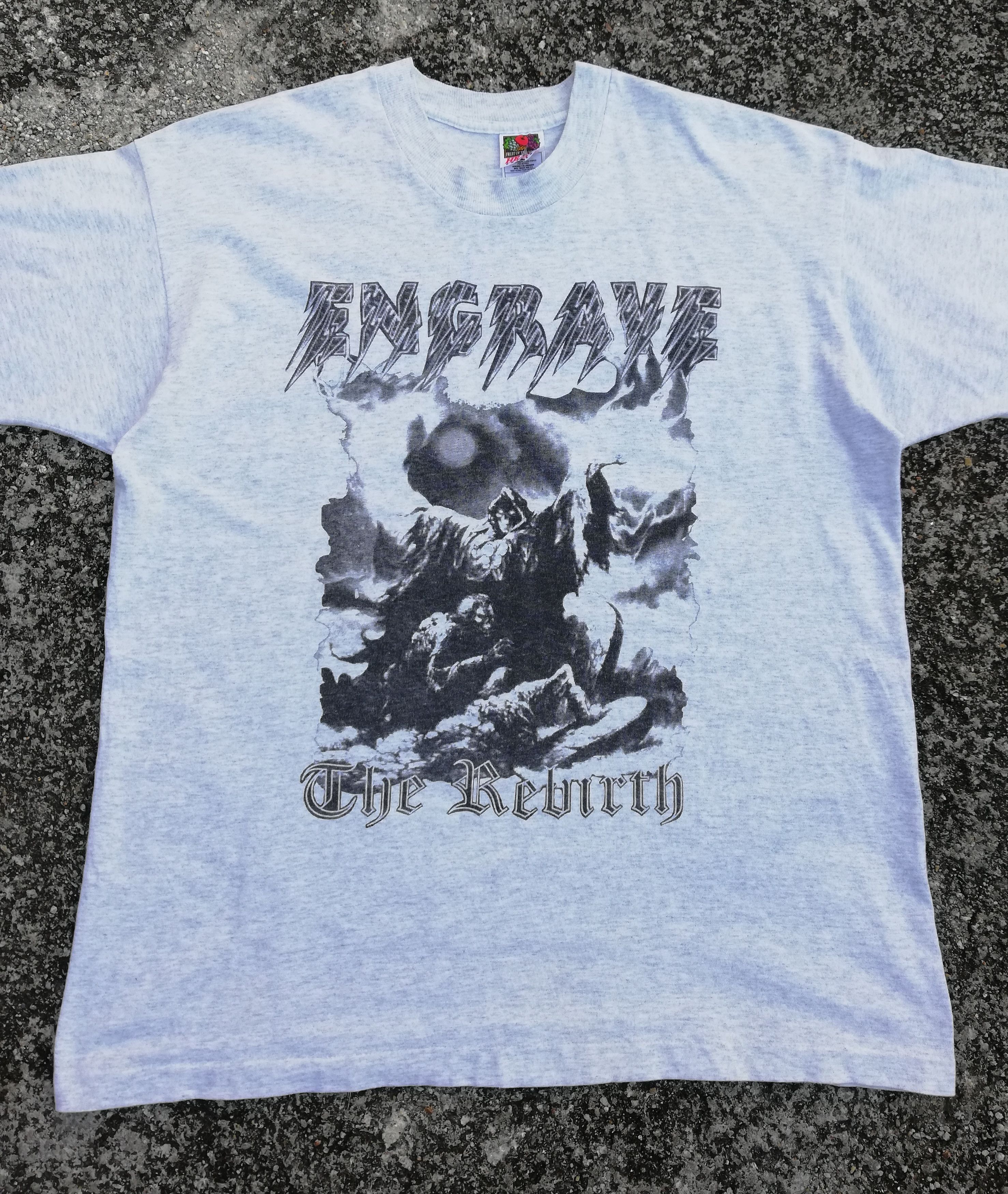Band Tees 🔥Engrave The Rebirth Death Thrash Metal Megadeth Anthrax🔥 Size US XL / EU 56 / 4 - 2 Thumbnail