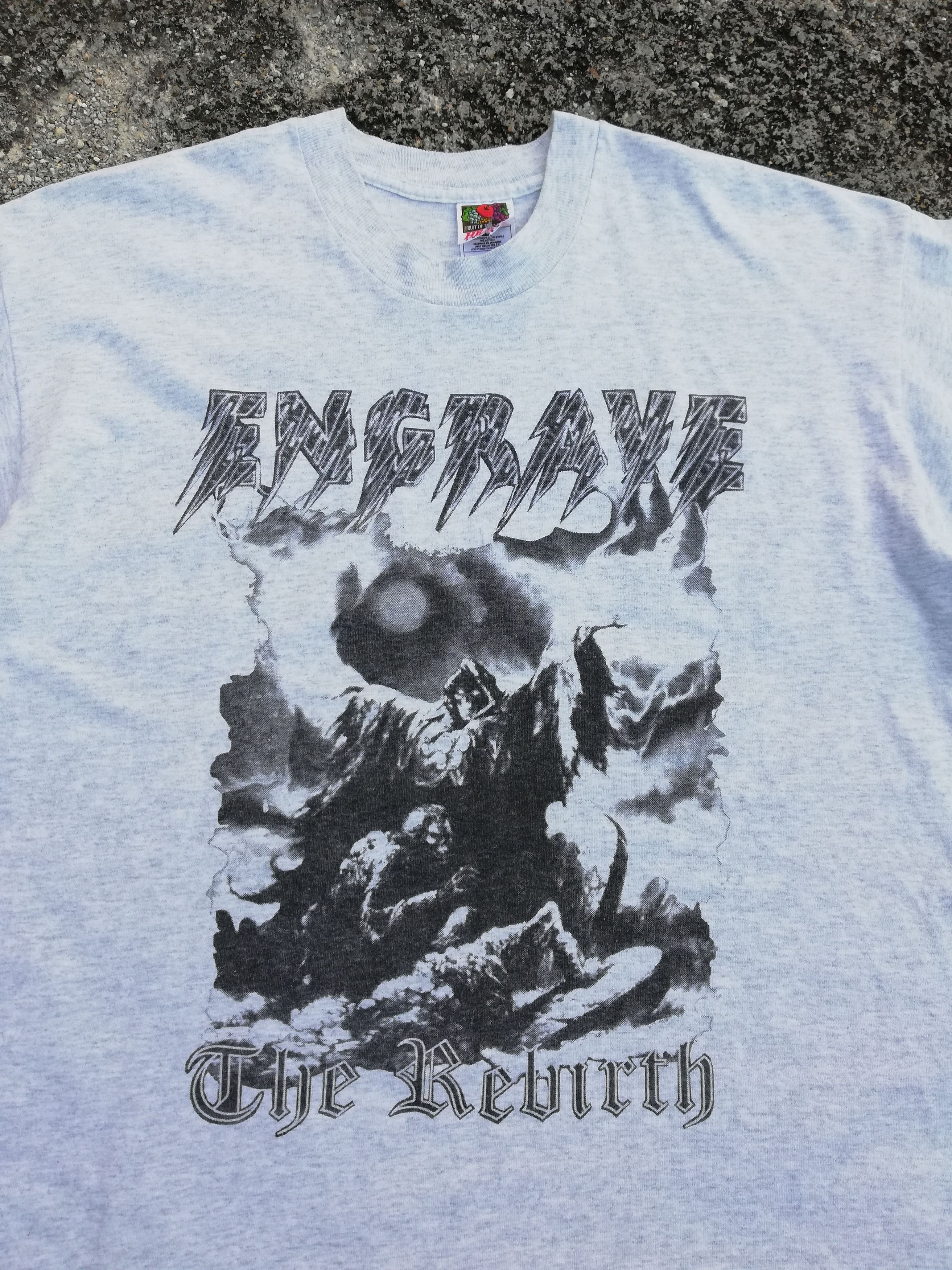 Band Tees 🔥Engrave The Rebirth Death Thrash Metal Megadeth Anthrax🔥 Size US XL / EU 56 / 4 - 3 Thumbnail