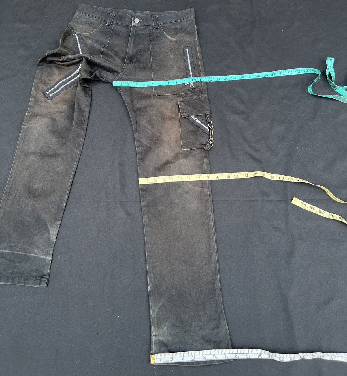 Seditionaries VTG Global Standard Japan Fade Black Trashed Bondage Trouser Size US 32 / EU 48 - 3 Thumbnail