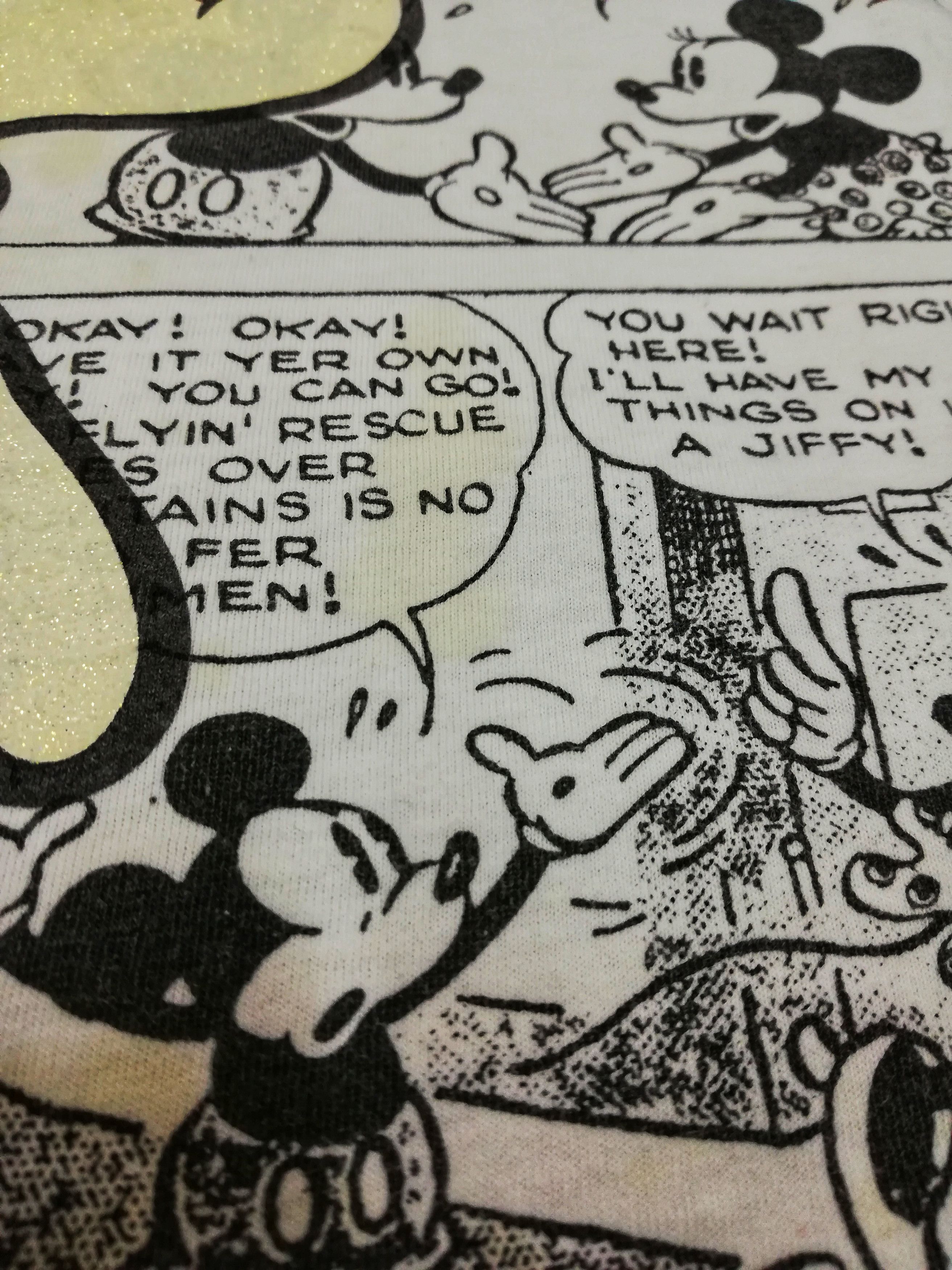 Velva Sheen × Vintage 🔥90's Mickey Mouse Full Print Newspaper All Over Print Tee Size US L / EU 52-54 / 3 - 5 Thumbnail