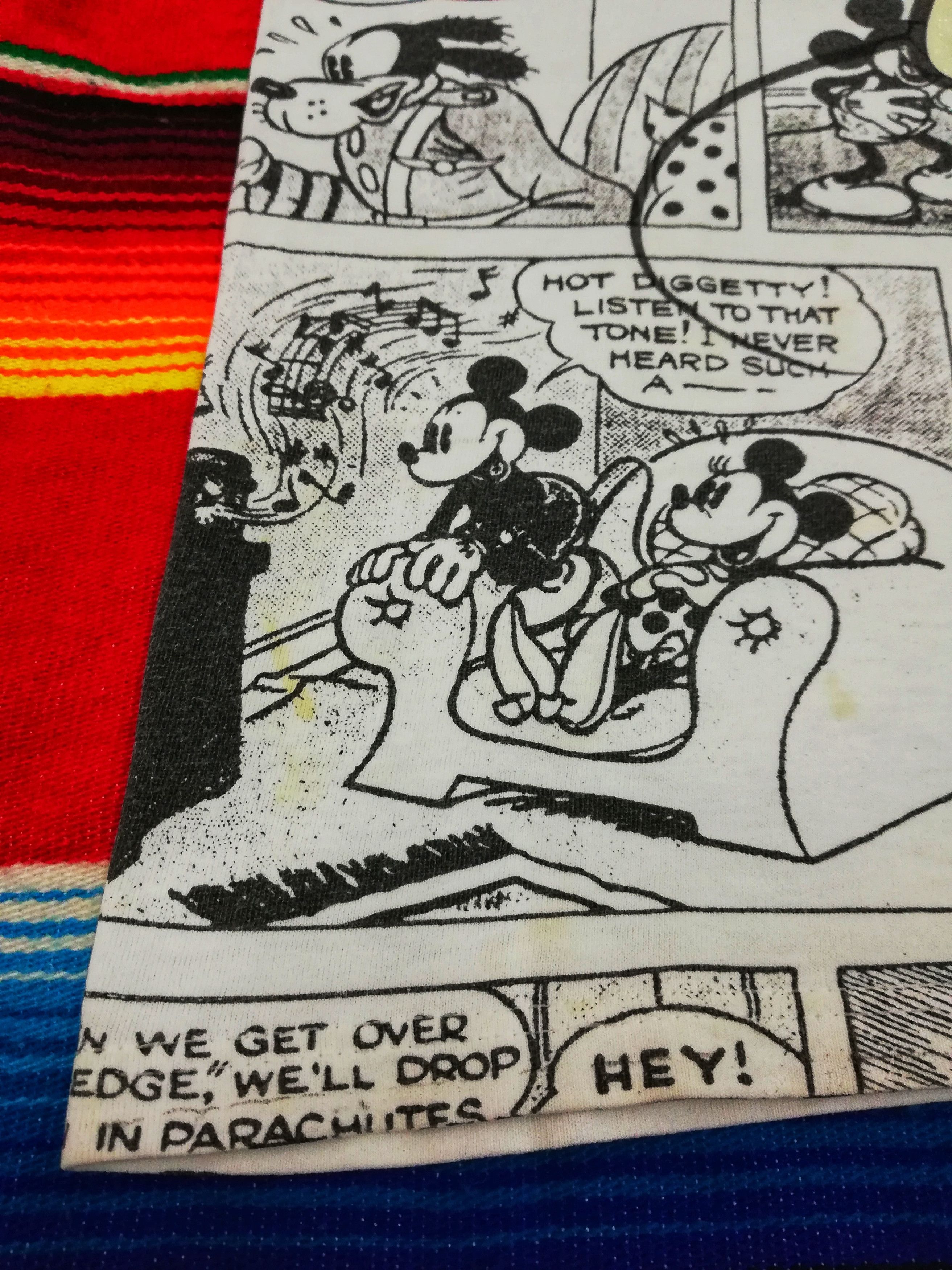 Velva Sheen × Vintage 🔥90's Mickey Mouse Full Print Newspaper All Over Print Tee Size US L / EU 52-54 / 3 - 3 Thumbnail