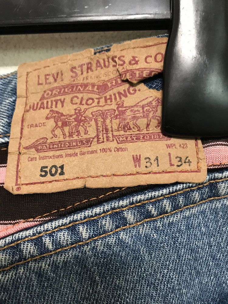 Levi's Vintage 90s Levi's 501 Jeans Usa REBUILD Painter Denim Size US 31 - 4 Thumbnail