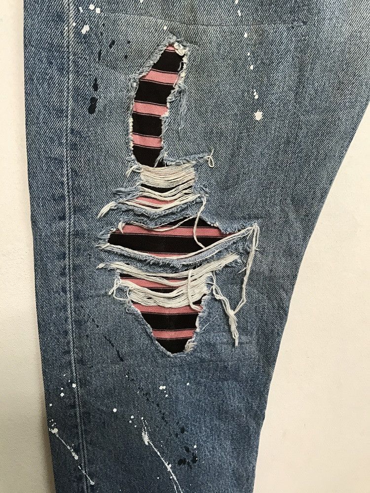 Levi's Vintage 90s Levi's 501 Jeans Usa REBUILD Painter Denim Size US 31 - 16 Thumbnail
