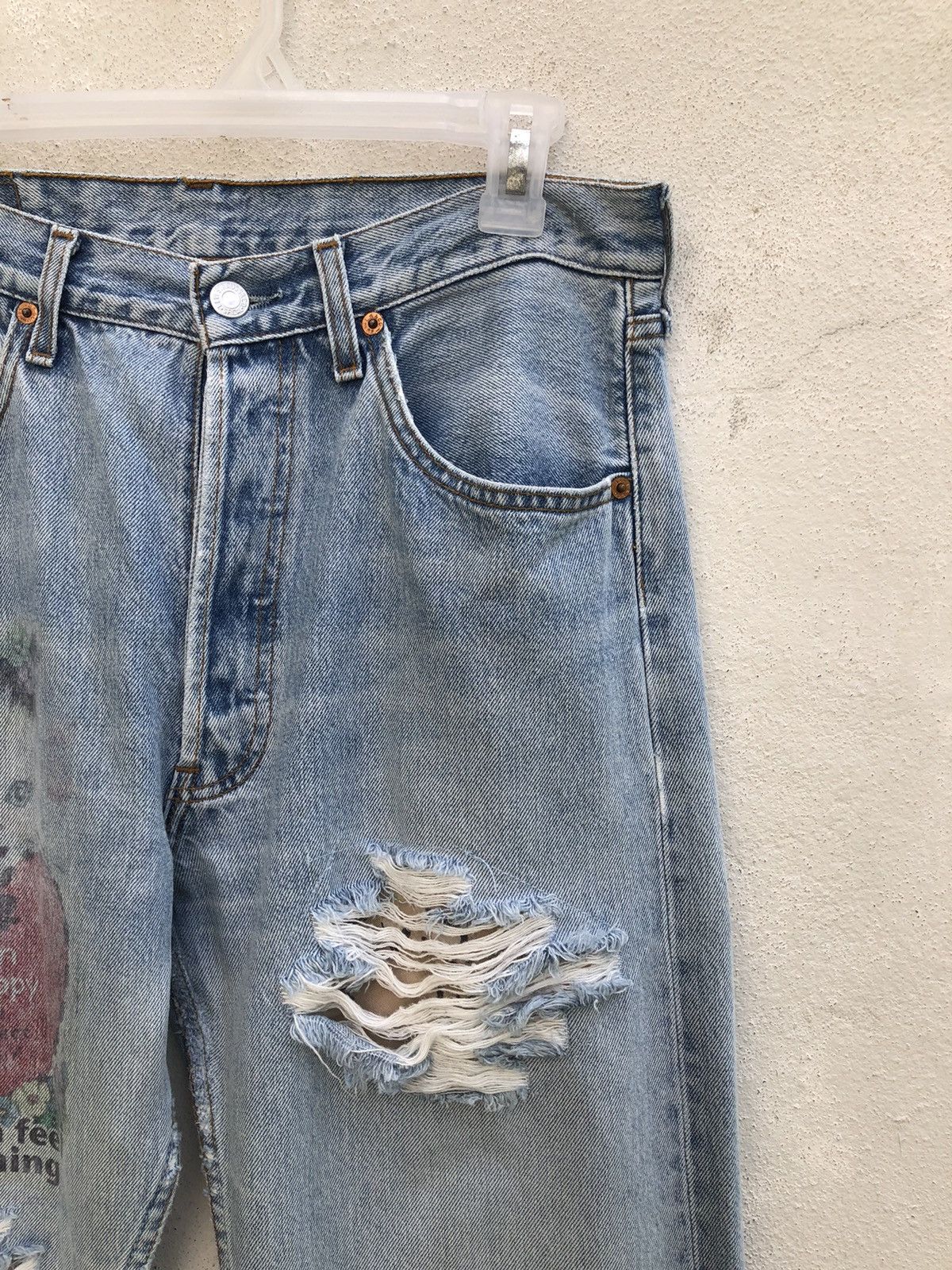 Levi's 90s Levi’s 501 Jeans Distressed Released Hem Denim Size US 31 - 6 Thumbnail