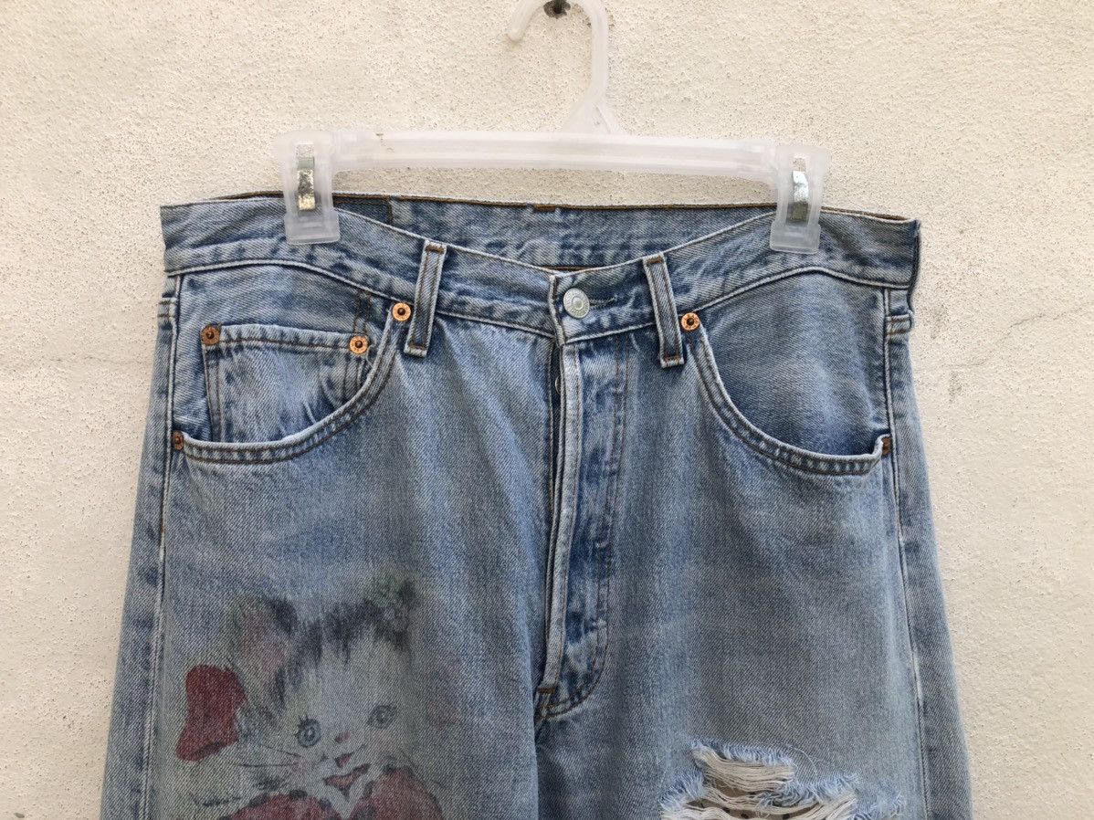 Levi's 90s Levi’s 501 Jeans Distressed Released Hem Denim Size US 31 - 2 Thumbnail