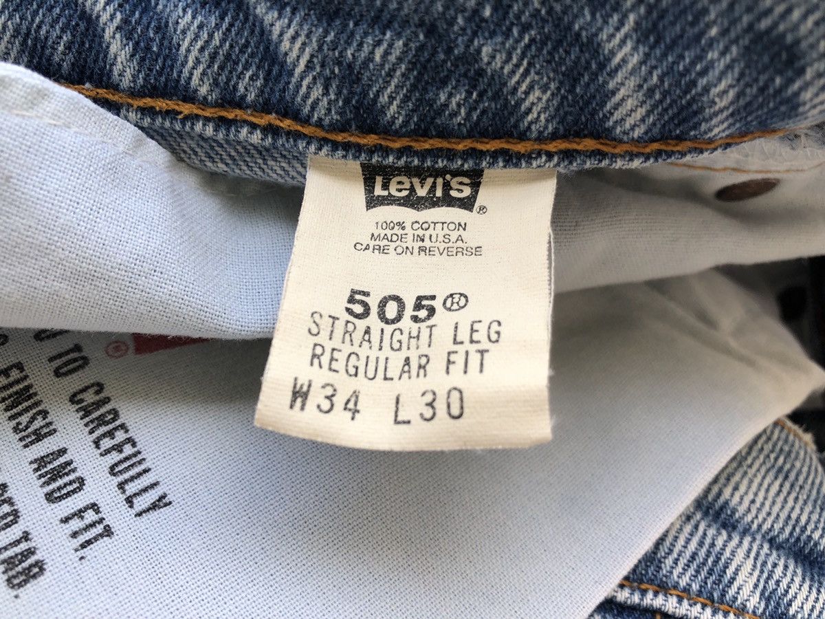 Levi's Vintage 1991 Levi’s 505 Jeans Straight Leg Regular Fit Denim Size US 33 - 18 Thumbnail