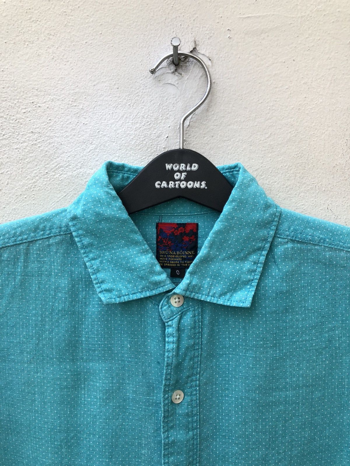 BRU NA BOINNE Bru Na Boinne Japan Polka Dot 100% Linen Shirt Size US S / EU 44-46 / 1 - 2 Thumbnail