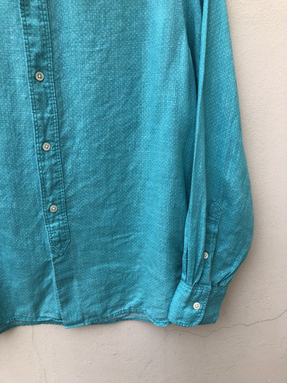 BRU NA BOINNE Bru Na Boinne Japan Polka Dot 100% Linen Shirt Size US S / EU 44-46 / 1 - 3 Thumbnail