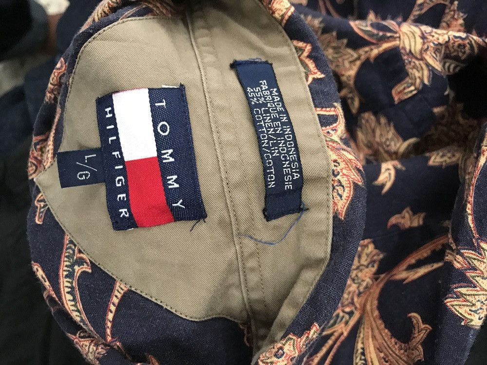 Tommy Hilfiger Vintage Tommy Hilfiger Flower Linen Blend Oversized Shirt Size US XL / EU 56 / 4 - 13 Thumbnail