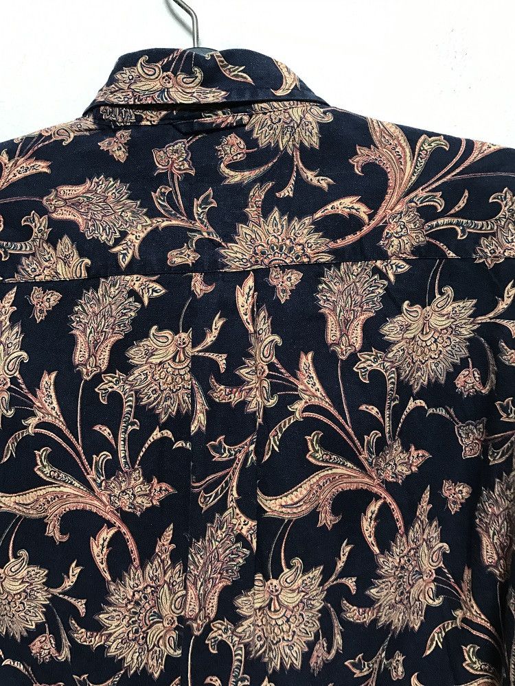 Tommy Hilfiger Vintage Tommy Hilfiger Flower Linen Blend Oversized Shirt Size US XL / EU 56 / 4 - 10 Thumbnail