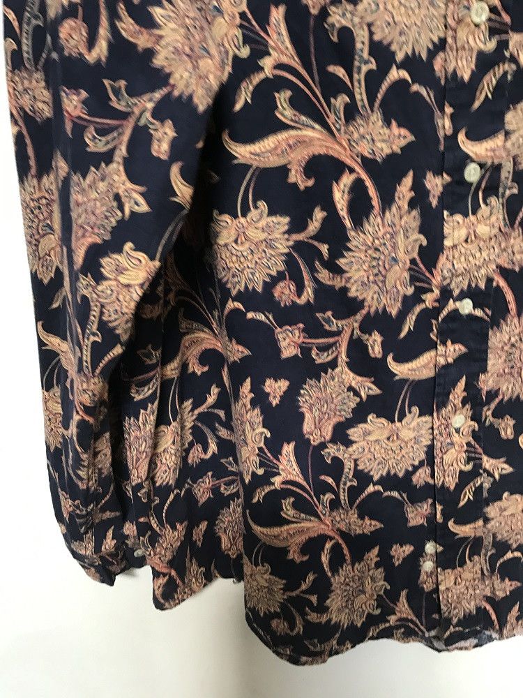 Tommy Hilfiger Vintage Tommy Hilfiger Flower Linen Blend Oversized Shirt Size US XL / EU 56 / 4 - 5 Thumbnail