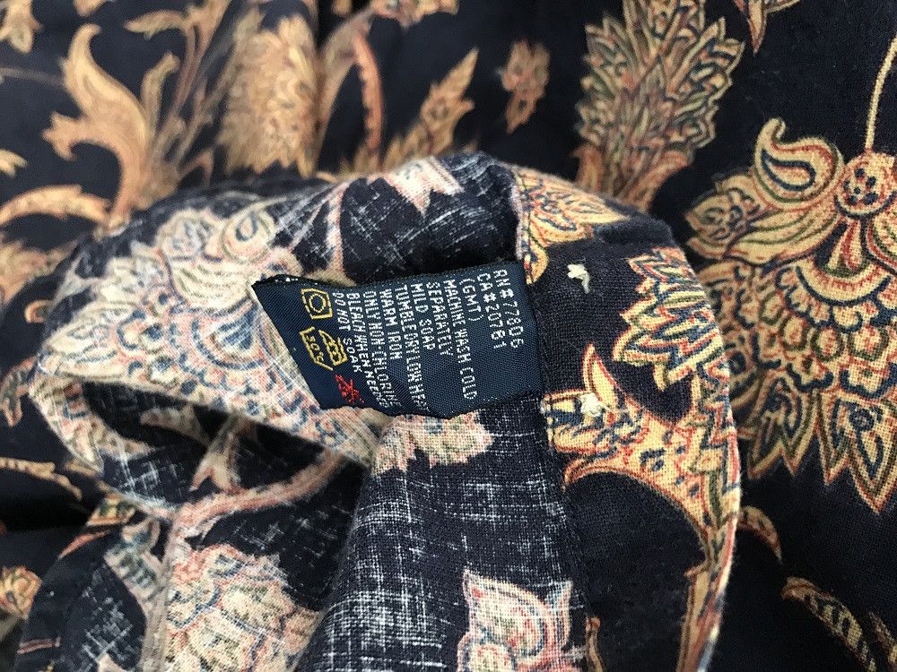 Tommy Hilfiger Vintage Tommy Hilfiger Flower Linen Blend Oversized Shirt Size US XL / EU 56 / 4 - 14 Thumbnail
