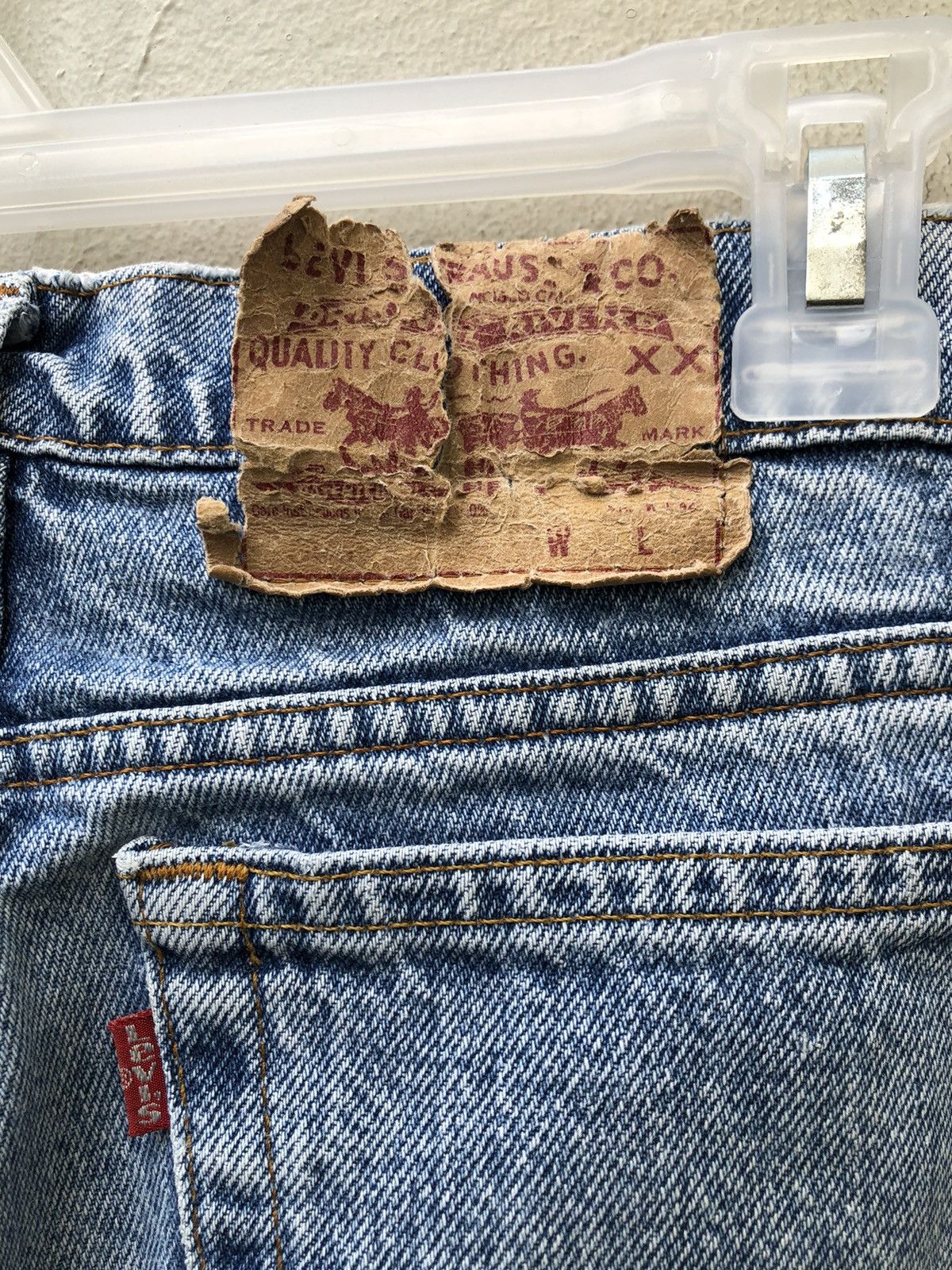 Levi's Vintage 1990 Levi’s 505 Jeans Distressed Released Hem Denim Size US 31 - 17 Thumbnail