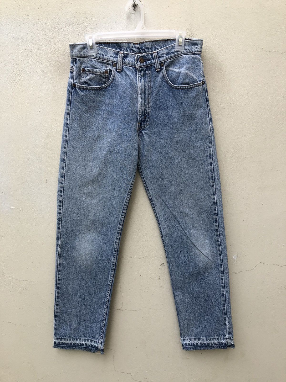 Levi's Vintage 1990 Levi’s 505 Jeans Distressed Released Hem Denim Size US 31 - 1 Thumbnail