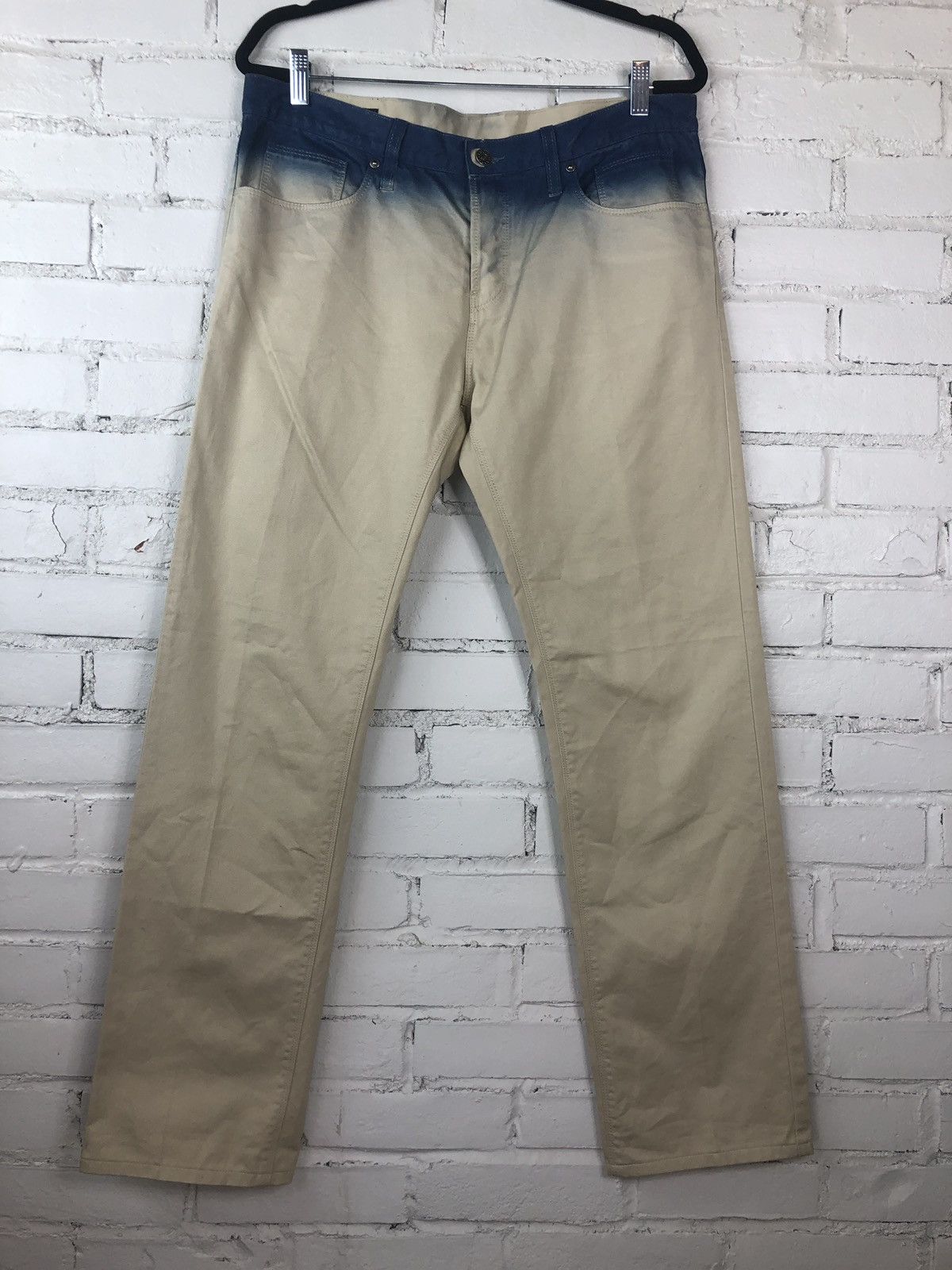 image of Gucci Blue Dyed Chino Pants in Beige, Men's (Size 34)