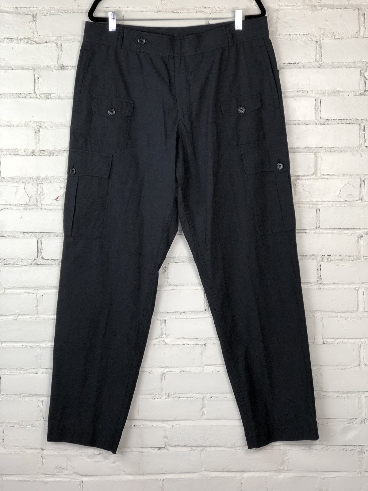 image of Dries Van Noten Light Cargo Pants in Navy Blue, Men's (Size 34)