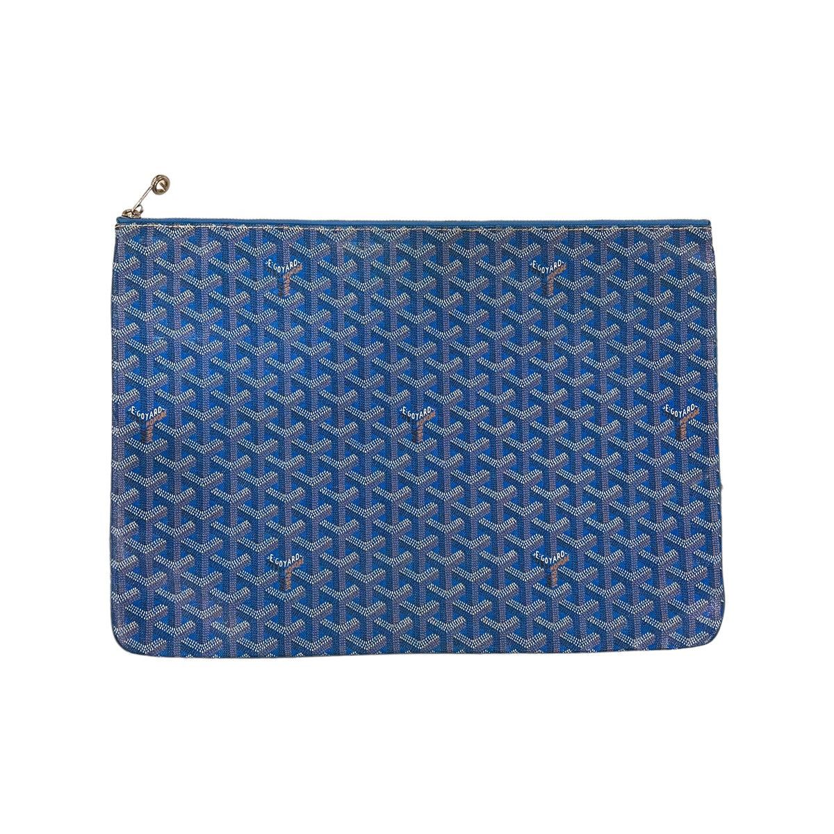 image of Goyard Senat Gm Clutch Bag in Sky Blue, Men's