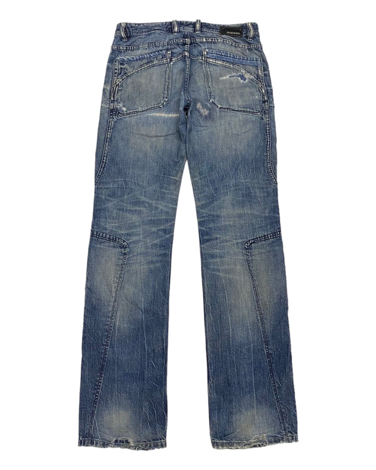 Diesel DIESEL DENIM BIKER JEANS ZIGZAG PATCHWORK DISTRESSED Size US 33 - 2 Thumbnail